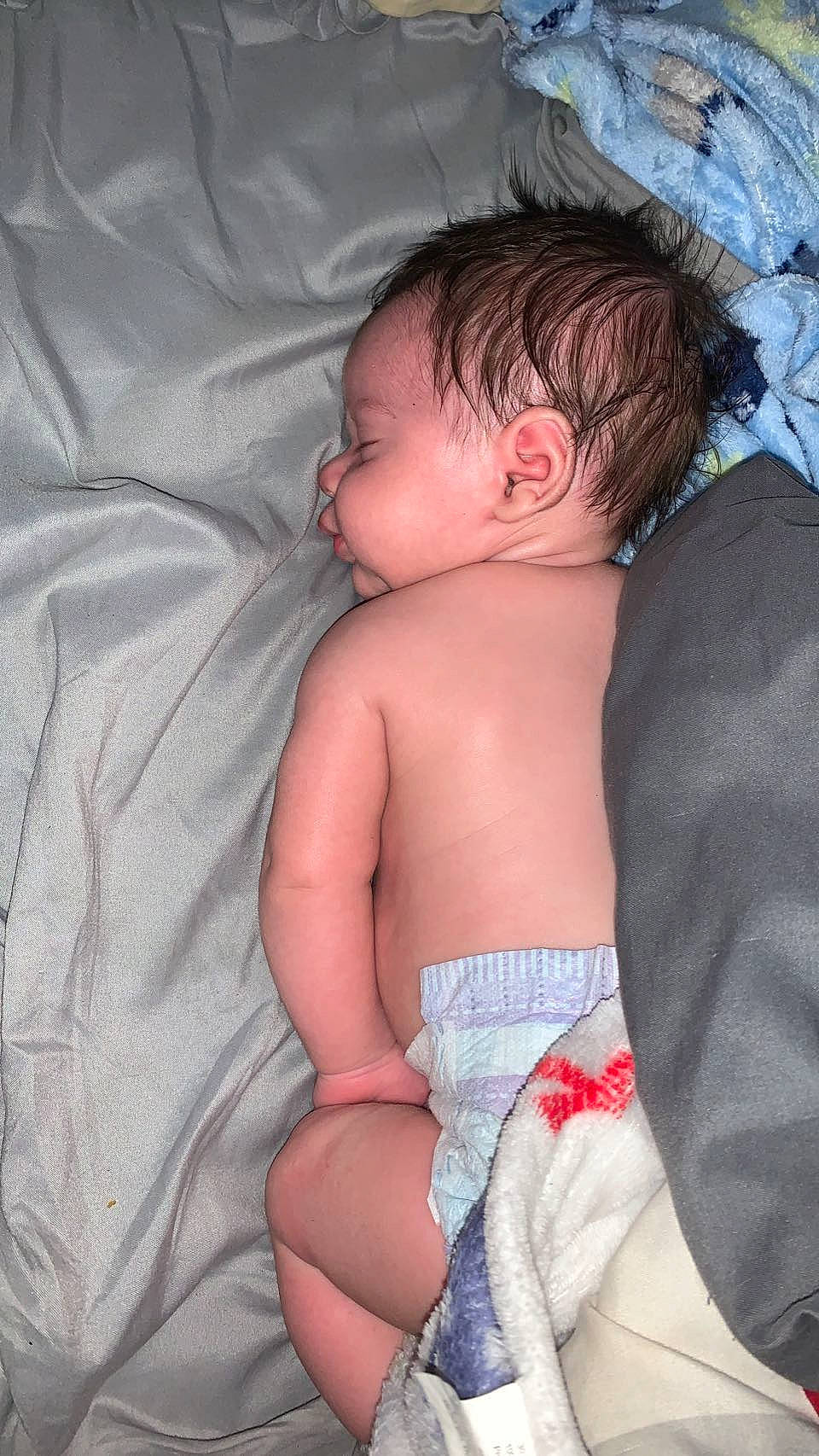 Krew joined the competition — help win amazing prizes! abdomen, arm, baby, baby_sleeping, barechested, chest, comfort, eye, finger, hand, human_body, human_leg, linens, mouth, pattern, person, skin, stomach, thigh, toddler