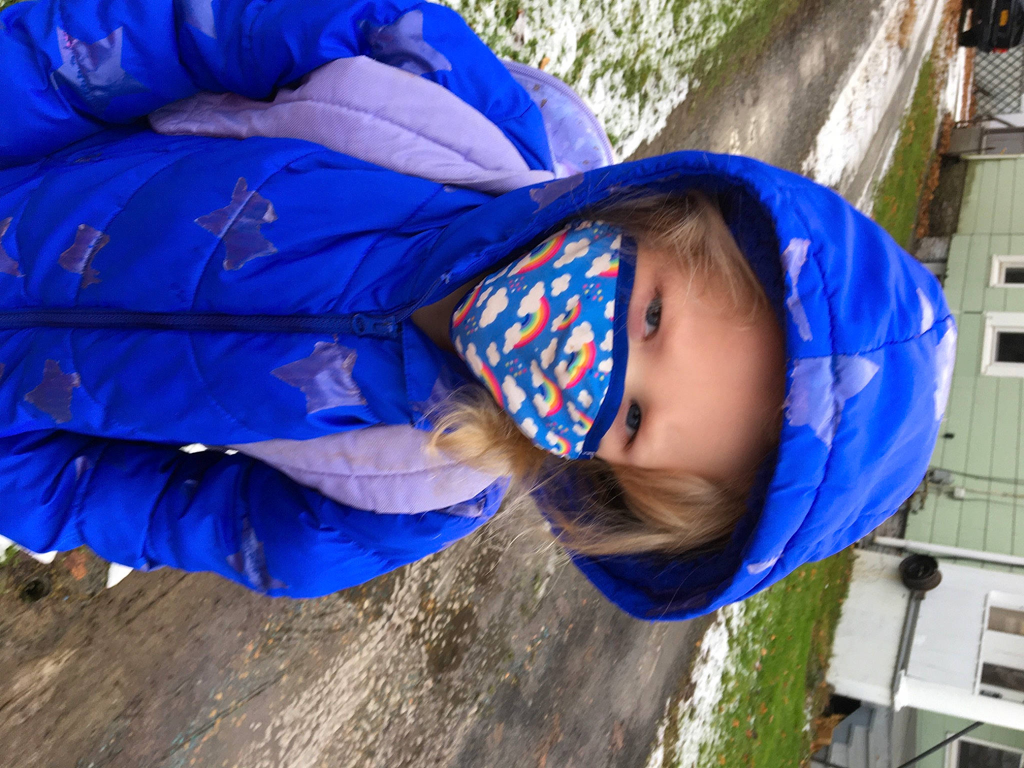 Emily joined the competition — help win amazing prizes! azure, blue, cobalt_blue, electric_blue, glove, hood, jacket, majorelle_blue, people_in_nature, person, raincoat, windbreaker, winter