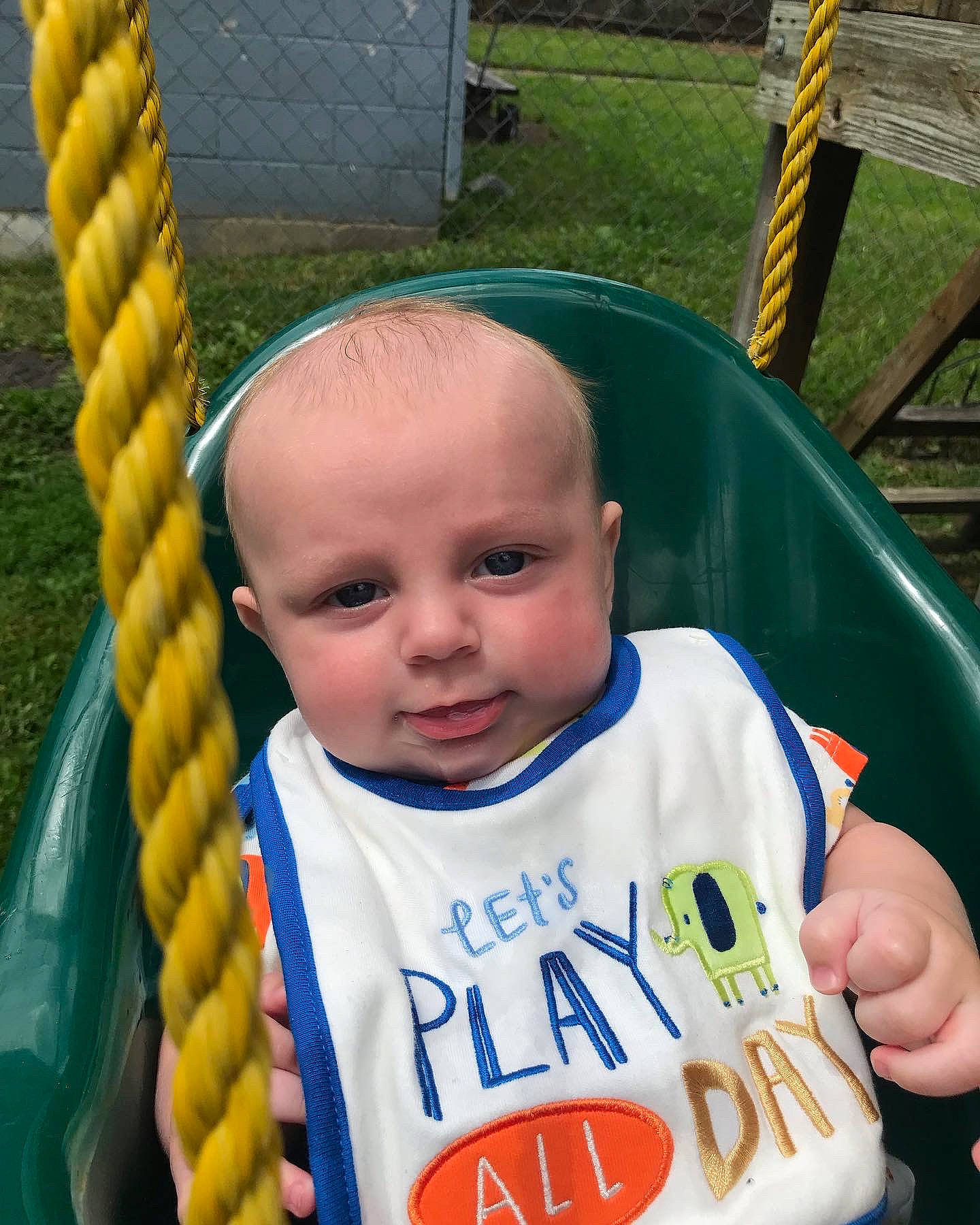 Everett joined the competition — help win amazing prizes! baby, baby_toddler_clothing, eye, fun, grass, green, hair, hand, happy, head, human_body, natural_foods, nose, organ, people, person, plant, product, sleeve, toddler