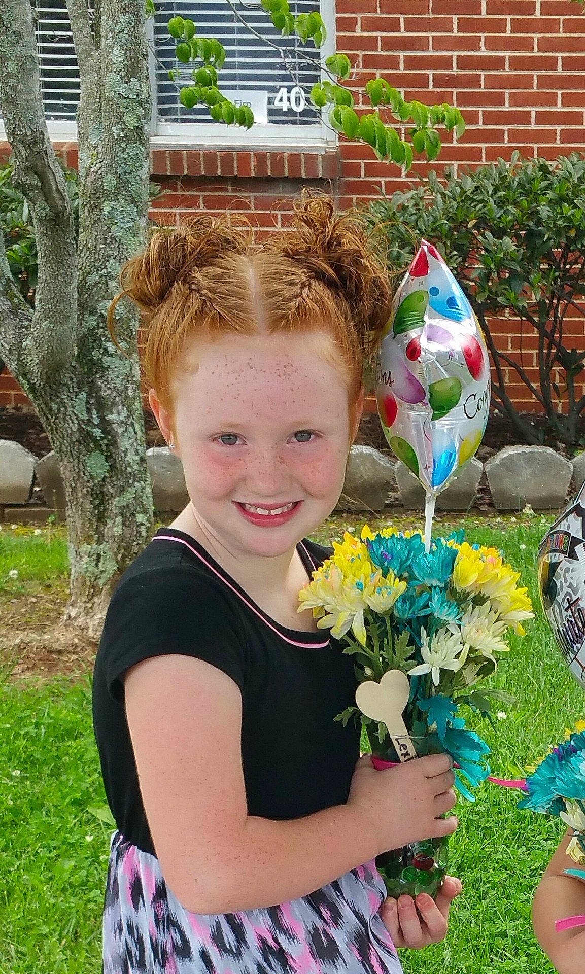 Lexi joined the competition — help win amazing prizes! backyard, child, day, flower, garden, grass, joy, people, play, spring, toddler