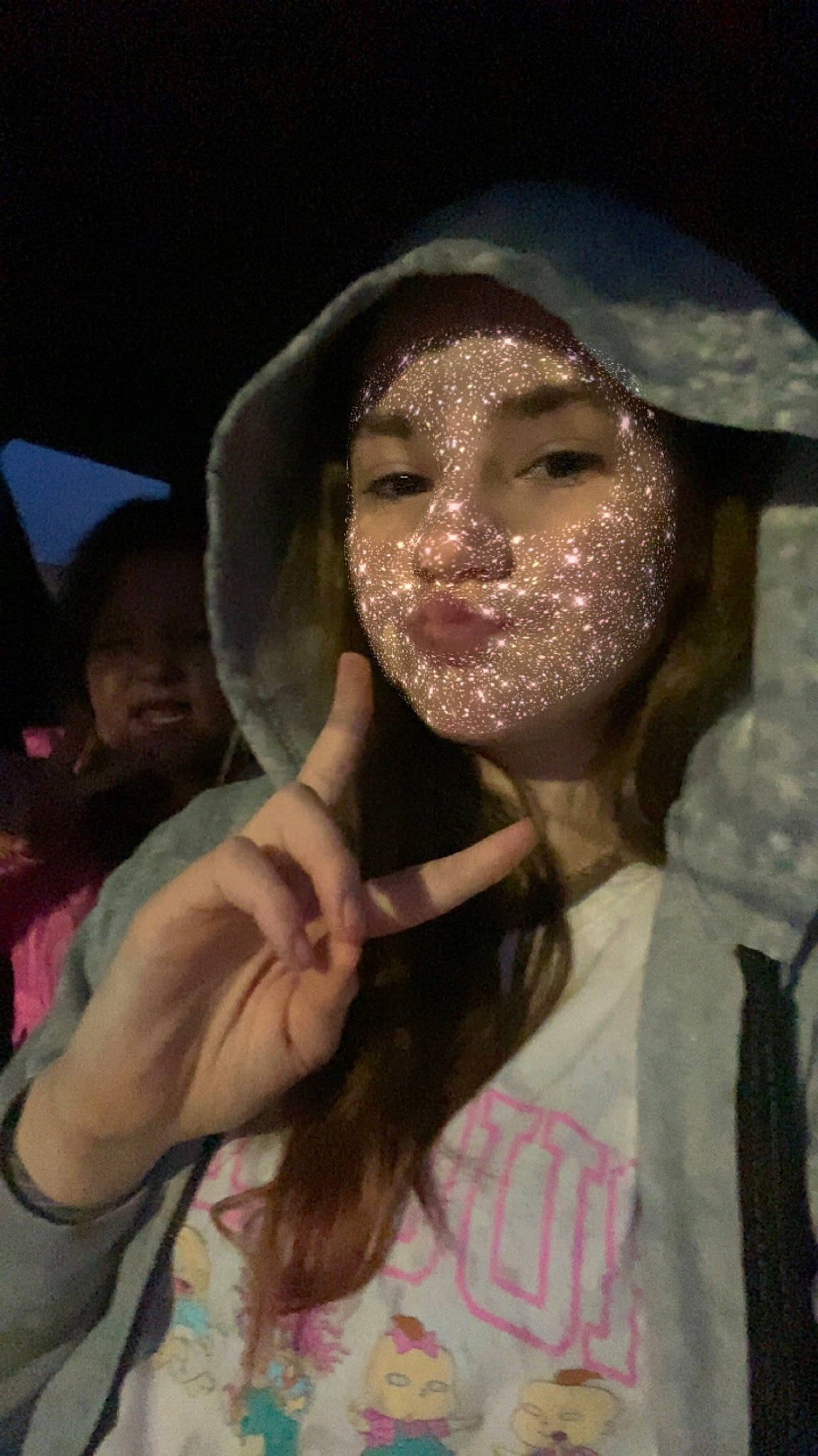 Faithlynn is registered to the contest to win money with this photo: cool, costume, darkness, event, eyebrow, eyelash, fashion_accessory, flash_photography, flesh, fun, gesture, happy, hat, jaw, lip, midnight, person, smile, sun_hat, t_shirt