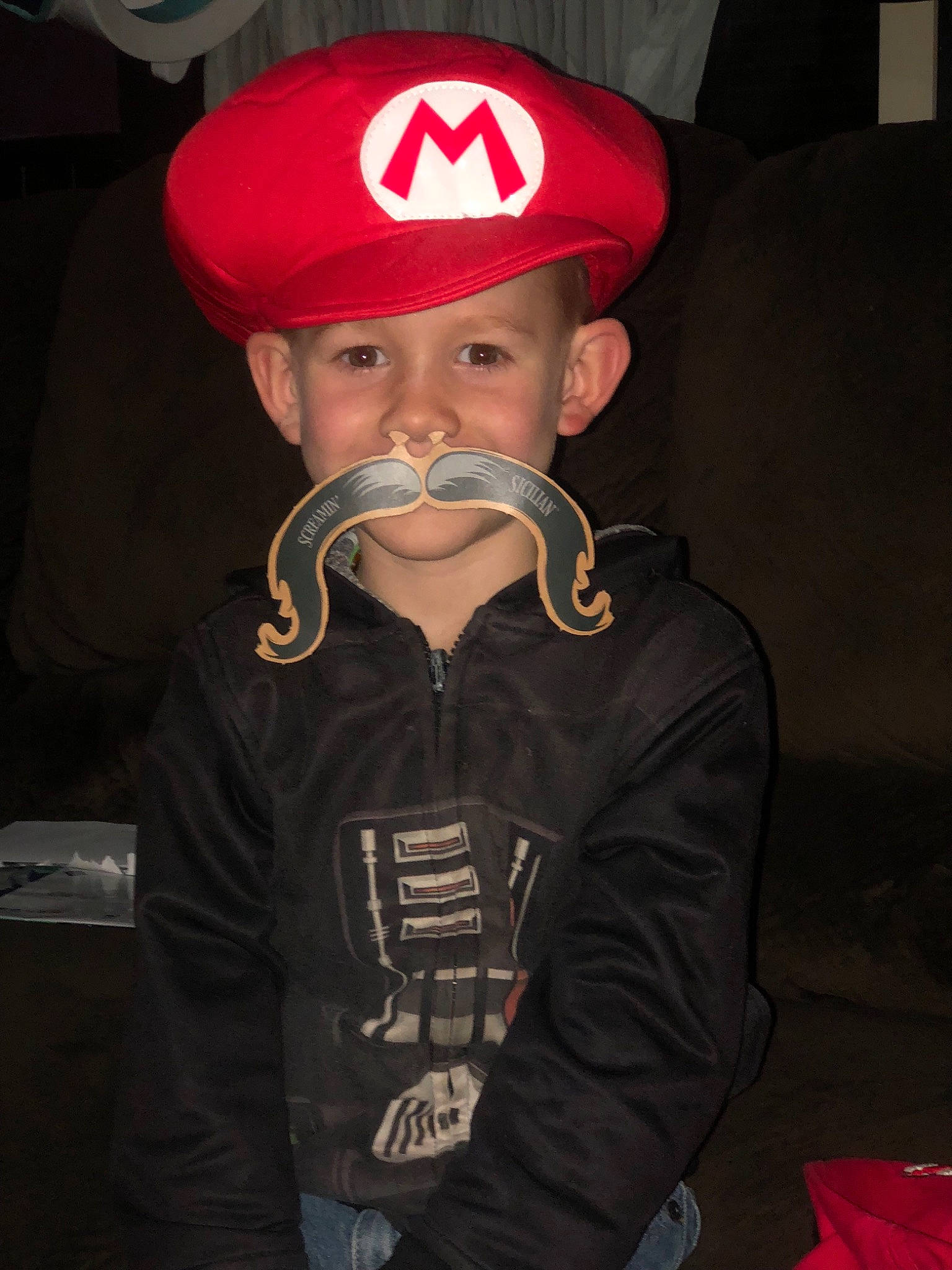 Emerson joined the competition — help win amazing prizes! beard, cap, facial_hair, headgear, headwear, joy, moustache, person