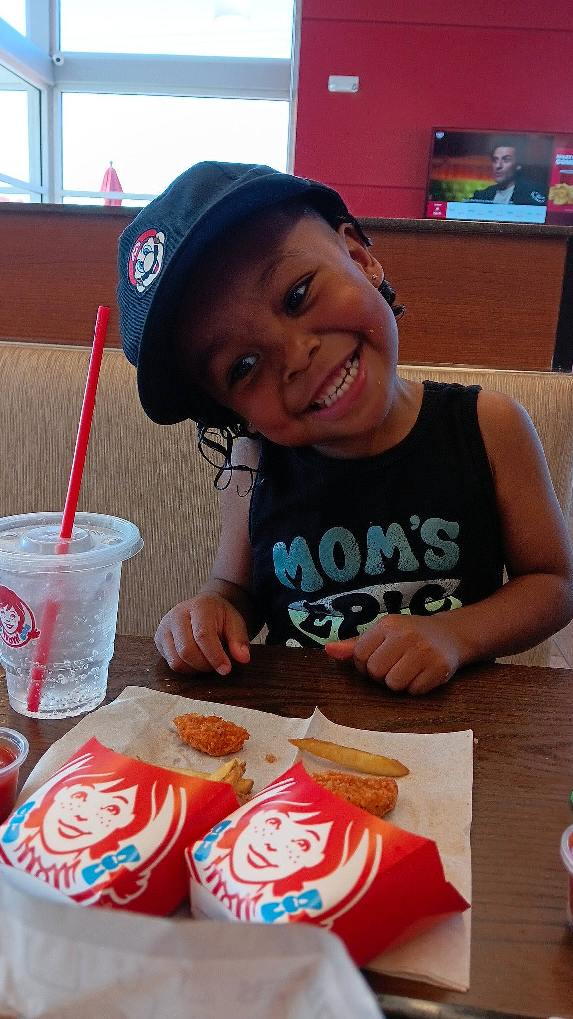 Zaydyn joined the competition — help win amazing prizes! chair, child, comfort_food, cuisine, dish, event, food, food_craving, fun, happy, ingredient, joy, junk_food, person, plate, sharing, smile, sweetness, t_shirt, table