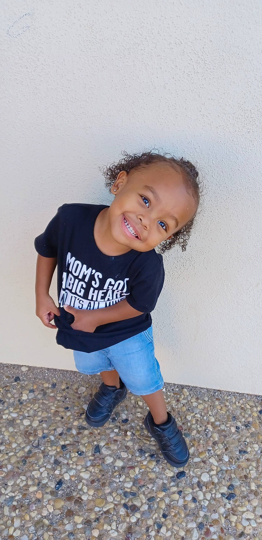 Zaydyn joined the competition — help win amazing prizes! baby_toddler_clothing, child, denim, electric_blue, eye, flash_photography, flooring, fun, happy, human_leg, iris, joy, knee, leg, pattern, person, sandal, sitting, sleeve, smile