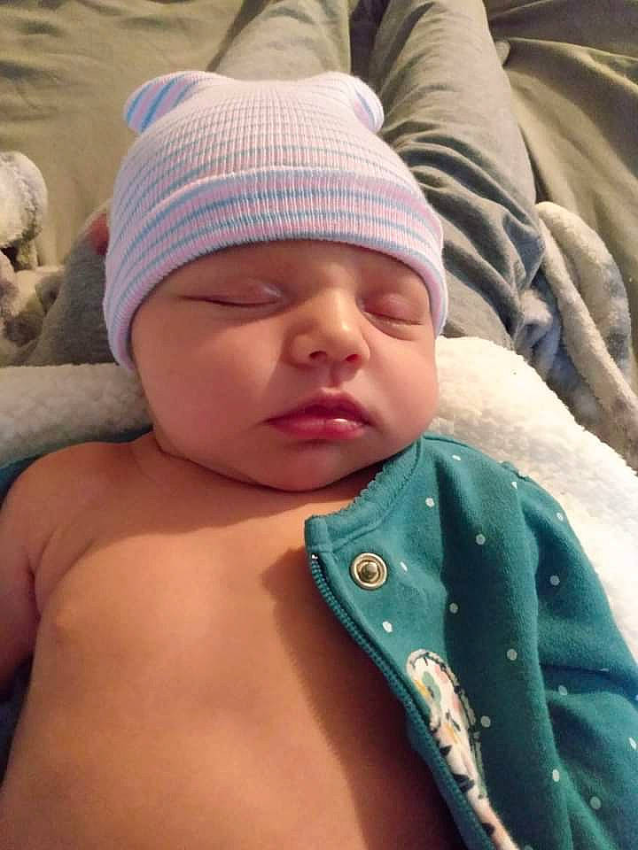 Laylah joined the competition — help win amazing prizes! baby, baby_sleeping, cap, cheek, chest, child, comfort, face, happy, head, headgear, headwear, linens, lip, mouth, nose, person, skin, textile, thumb