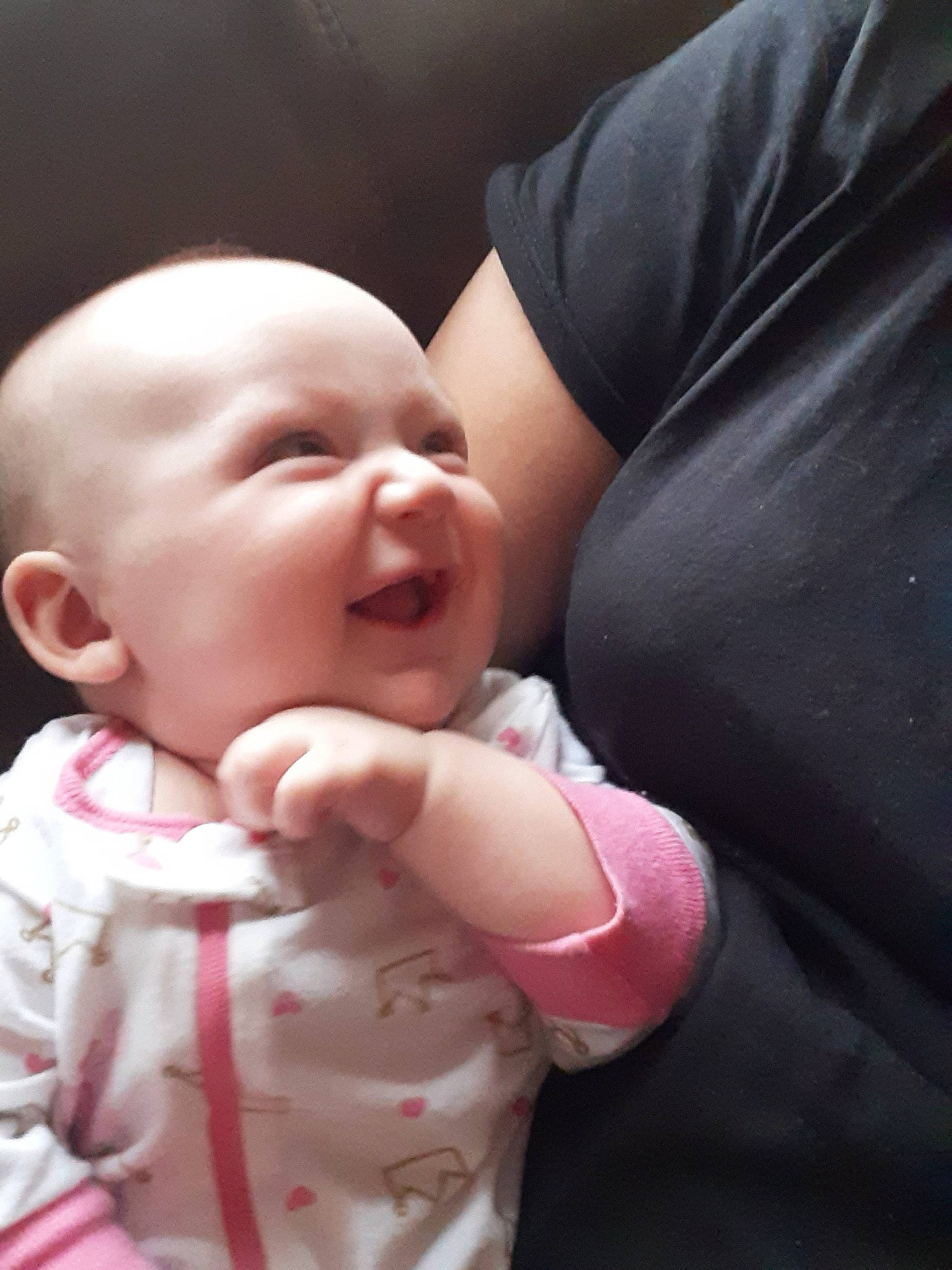 Bayleigh is registered to the contest to win money with this photo: baby, cheek, child, face, facial_expression, gesture, happy, head, lip, mouth, nose, person, pink, skin, smile, toddler