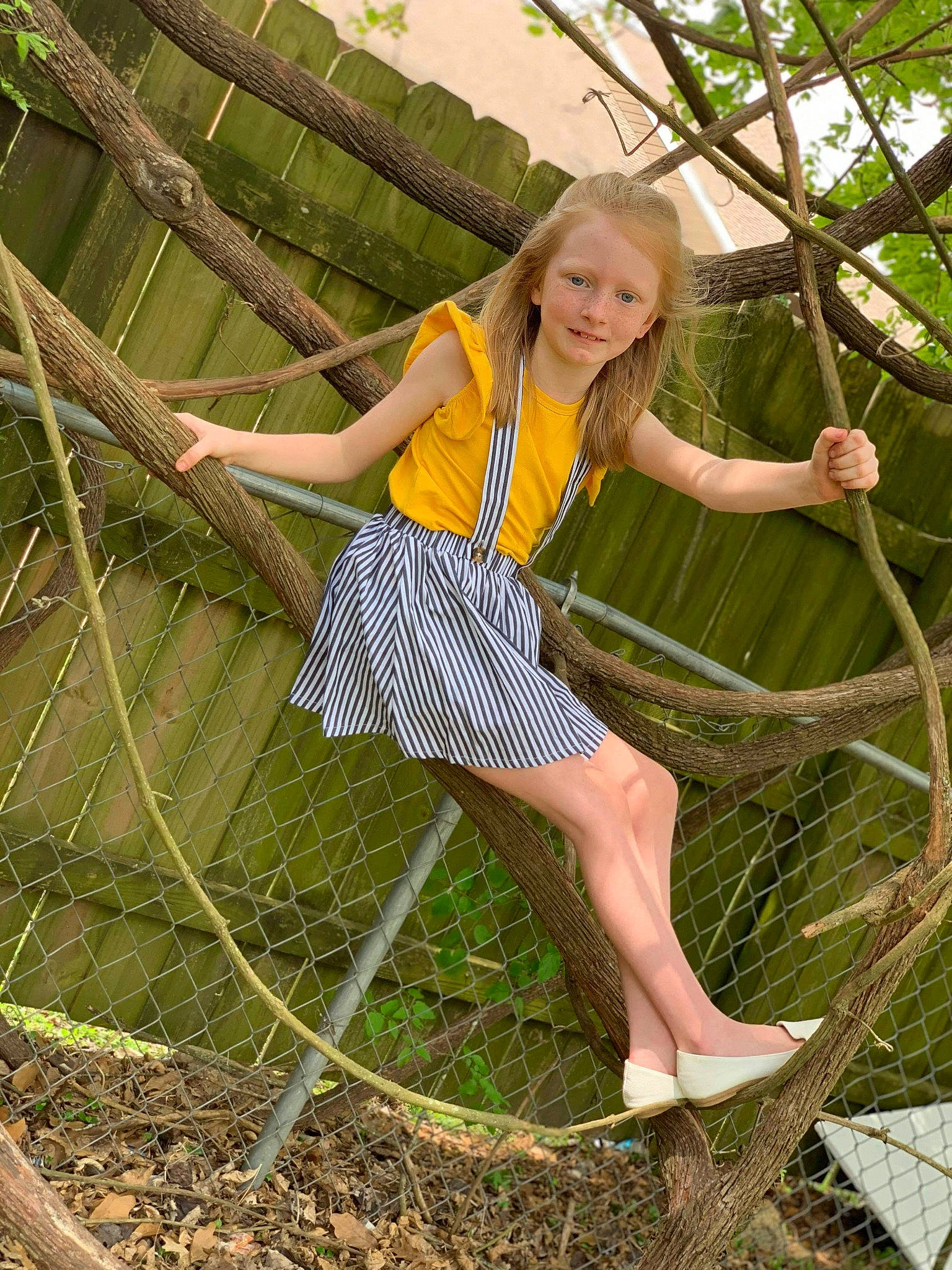 Kaylinn joined the competition — help win amazing prizes! barefoot, brown_hair, flash_photography, fun, grass, hair, happy, human_leg, joy, leisure, long_hair, pattern, people_in_nature, person, plant, recreation, sandal, smile, thigh, tree