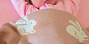 Ruairi-Rae joined the competition — help win amazing prizes! newborn, baby, sleeping, pink, blanket, knitted_blanket, bunny_pattern, arms_stretched, cozy, soft, infant, cute, peaceful, lying_down, indoor, child, portrait, sleepwear, resting, toddler