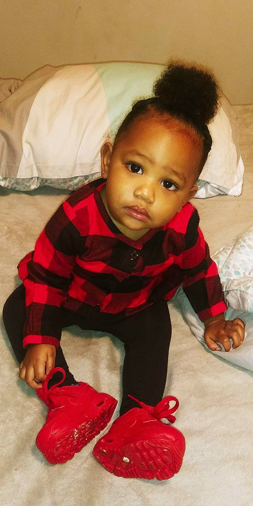 Kortlyn is registered to the contest to win money with this photo: adaptation, baby, baby_toddler_clothing, beauty, carmine, cheek, child, comfort, crawling, floor, flooring, fun, happy, nose, person, red, sitting, skin, sleeve, tent