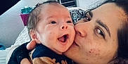 Matthew Gael joined the competition — help win amazing prizes! affection, baby, closeup, clothing, cuddle, expression, face, hair, hand, home, hug, indoor, joy, kiss, love, person, skin, smile, sweater, woman