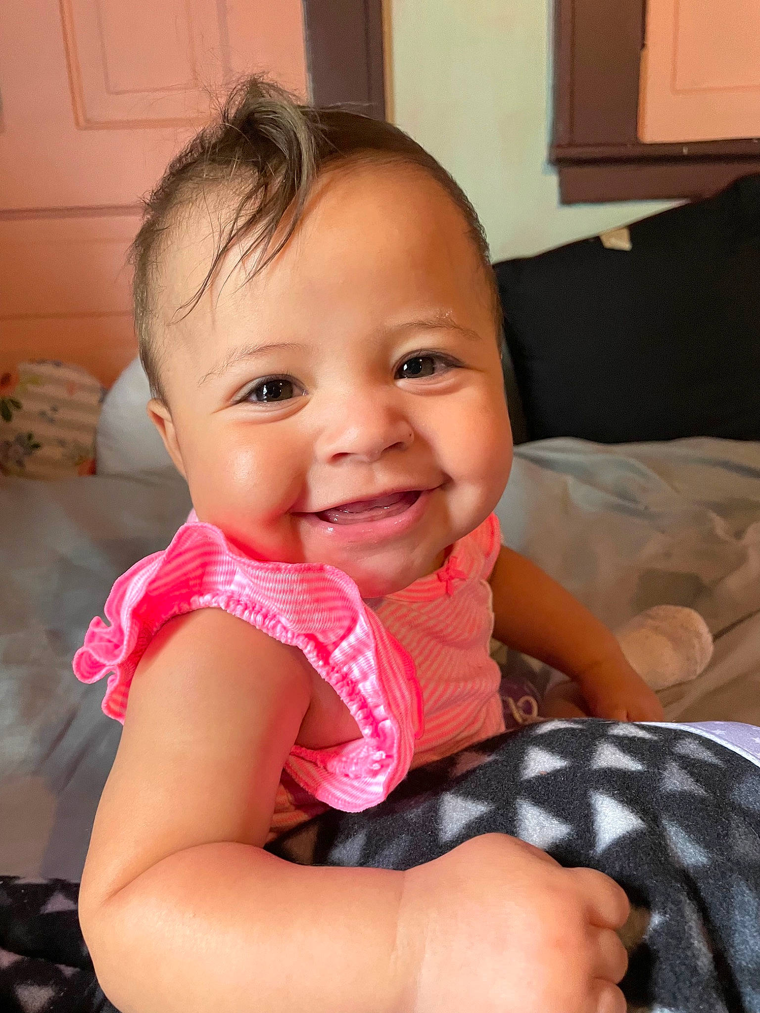 Braelyn joined the competition — help win amazing prizes! arm, baby_toddler_clothing, cheek, chin, comfort, eye, eyebrow, gesture, hair, happy, head, iris, joy, lip, mouth, neck, nose, person, shoulder, skin