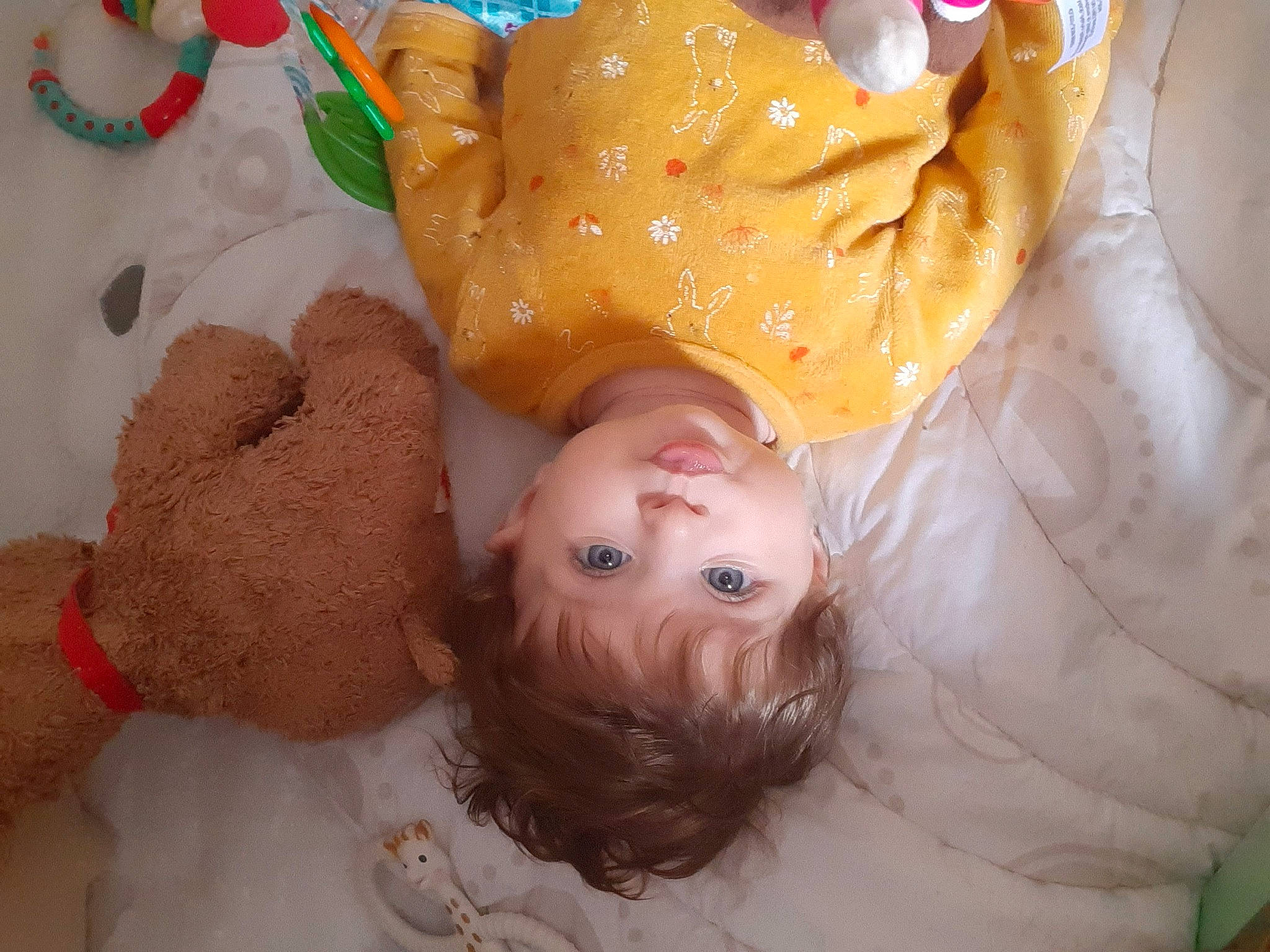 Héléna participe au concours pour gagner de l'argent avec cette photo : cheek, child, comfort_food, eye, fun, fur, happy, head, nail, person, room, smile, stuffed_toy, teddy_bear, textile, toy