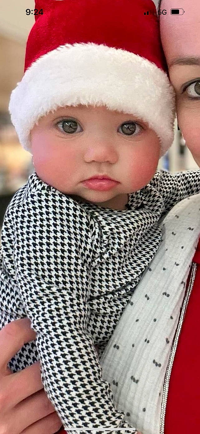 Valentina joined the competition — help win amazing prizes! baby, cap, cheek, child, cool, eyelash, headgear, headwear, knit_cap, lip, nose, organ, outerwear, pattern, person, skin, sleeve, textile, toddler, white