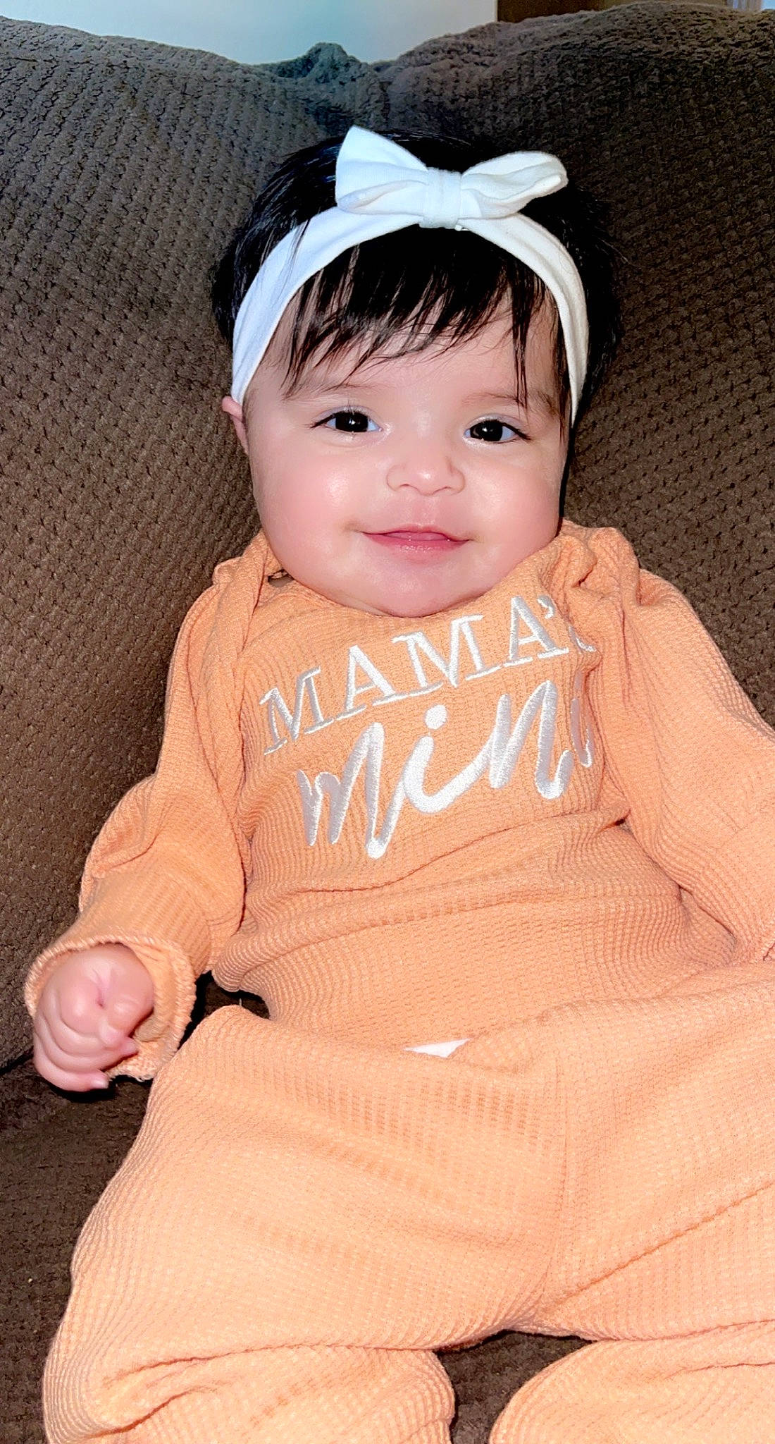 Aiyana joined the competition — help win amazing prizes! baby, baby_toddler_clothing, cheek, child, chin, eye, eyelash, face, fashion_accessory, flash_photography, happy, head, headgear, headwear, joy, mammal, peach, person, pink, skin