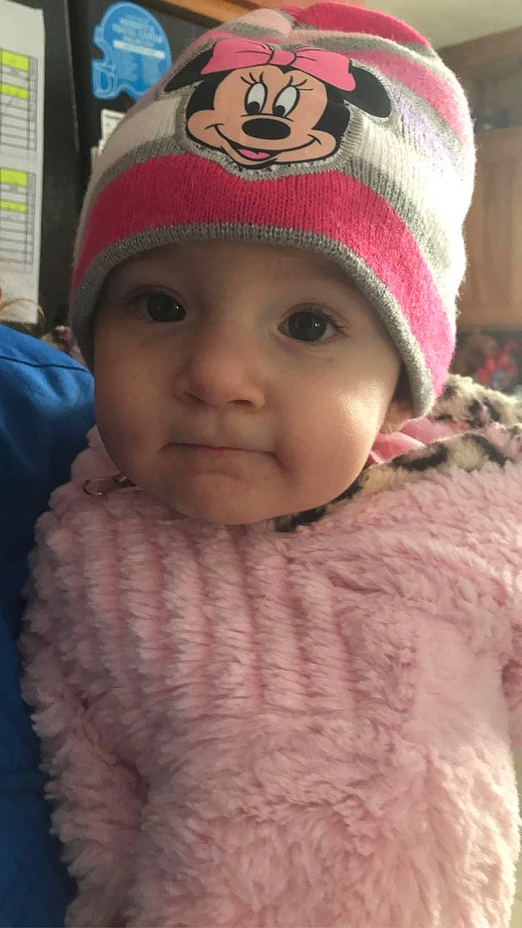 Jayda is registered to the contest to win money with this photo: baby, baby_toddler_clothing, cap, cheek, cool, headgear, headwear, knit_cap, lip, nose, organ, outerwear, person, photograph, pink, skin, sleeve, textile, toddler, white