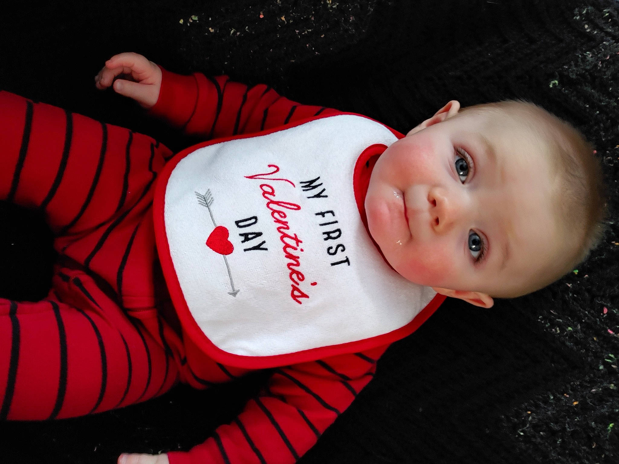 Gavyn is registered to the contest to win money with this photo: baby, baby_toddler_clothing, carmine, cheek, child, design, event, eyelash, fashion_accessory, flash_photography, font, fur, happy, headgear, lip, pattern, person, sleeve, smile, toddler