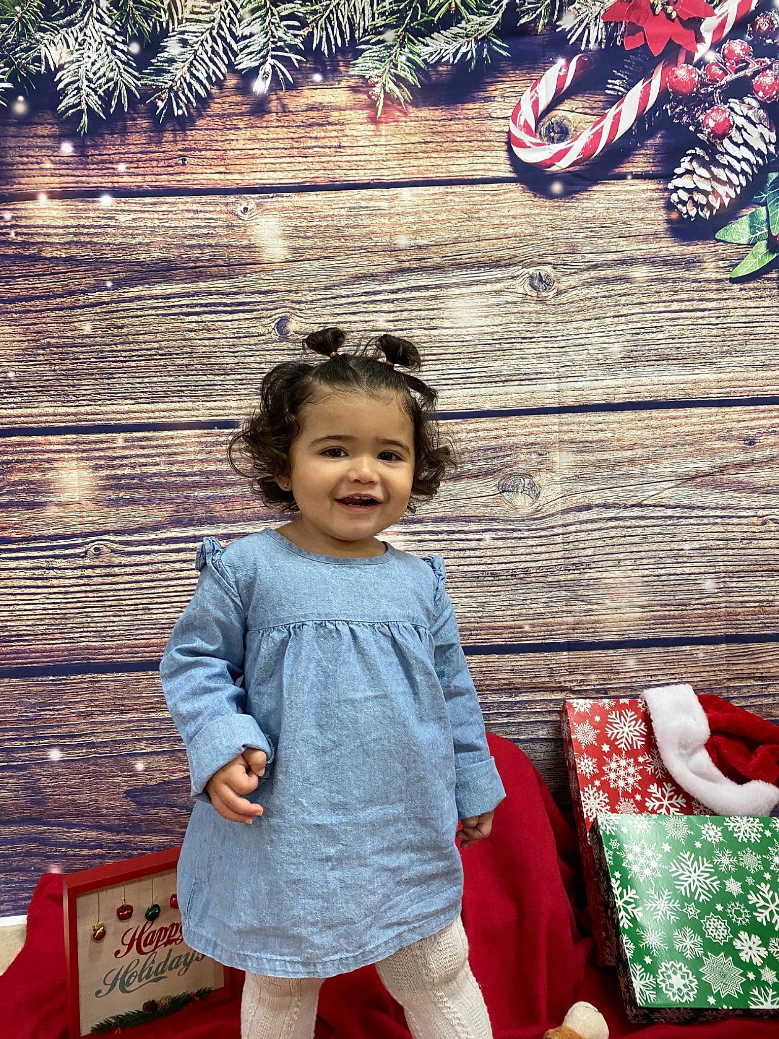 Amayah is registered to the contest to win money with this photo: baby_toddler_clothing, christmas, joy, linens, person, pillow, sock, throw_pillow, toddler