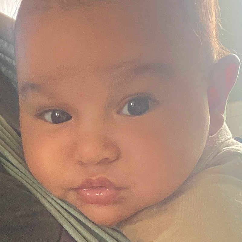 Demetris joined the competition — help win amazing prizes! accessories, baby, bodypart, cosmetics, face, frown, furniture, hammock, happy, head, lipstick, mouth, newborn, person, photography, portrait, sad, selfie, skin, smile