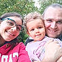 Lilly participe au concours pour gagner de l'argent avec cette photo : beard, casual, child, clothing, family, glasses, greenery, happy, hug, man, nature, outdoor, people, portrait, selfie, smile, toddler, together, trees, woman