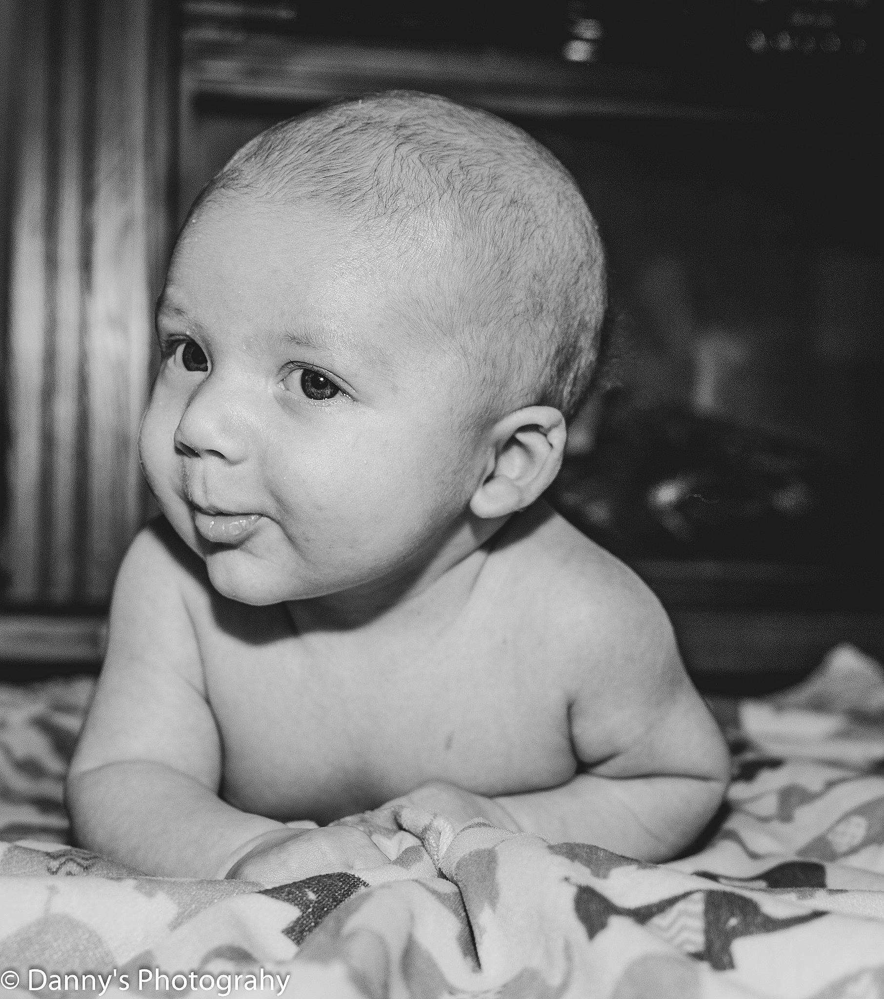 Grayson is registered to the contest to win money with this photo: baby, black_and_white, cheek, child, eye, face, head, joy, monochrome, monochrome_photography, person, photograph, photography, portrait, portrait_photography, sitting, skin, smile, snapshot, style