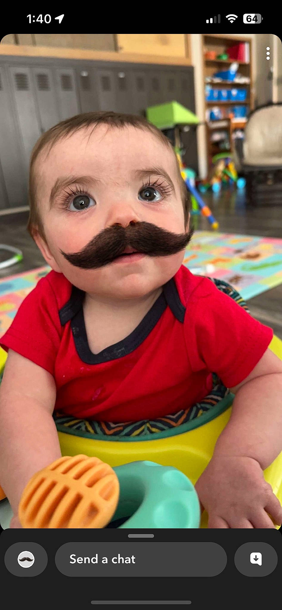Emmett joined the competition — help win amazing prizes! baby, baby_playing_with_toys, baby_toddler_clothing, cheek, child, eyelash, eyewear, fun, happy, moustache, mouth, nose, person, play, skin, stuffed_toy, t_shirt, textile, toddler, toy