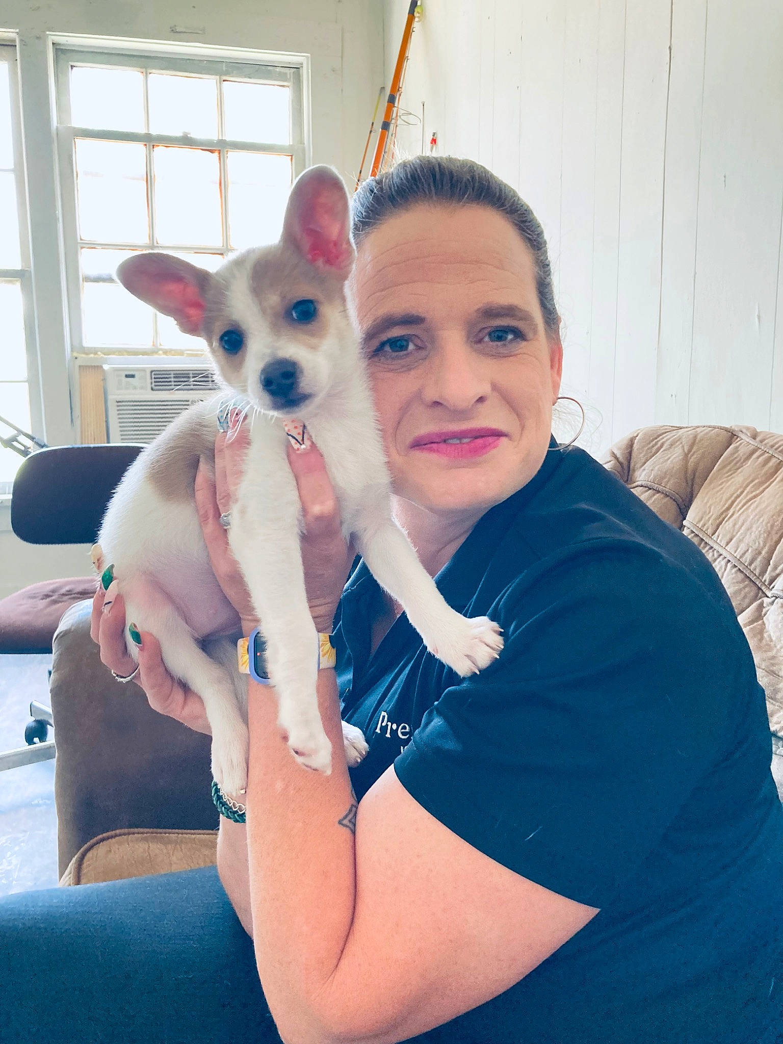 Alaina joined the competition — help win amazing prizes! carnivore, cat, comfort, companion_dog, dog_breed, ear, electric_blue, eye, fawn, felidae, fun, gesture, happy, head, human_body, small_to_medium_sized_cats, snout, t_shirt, textile, whiskers