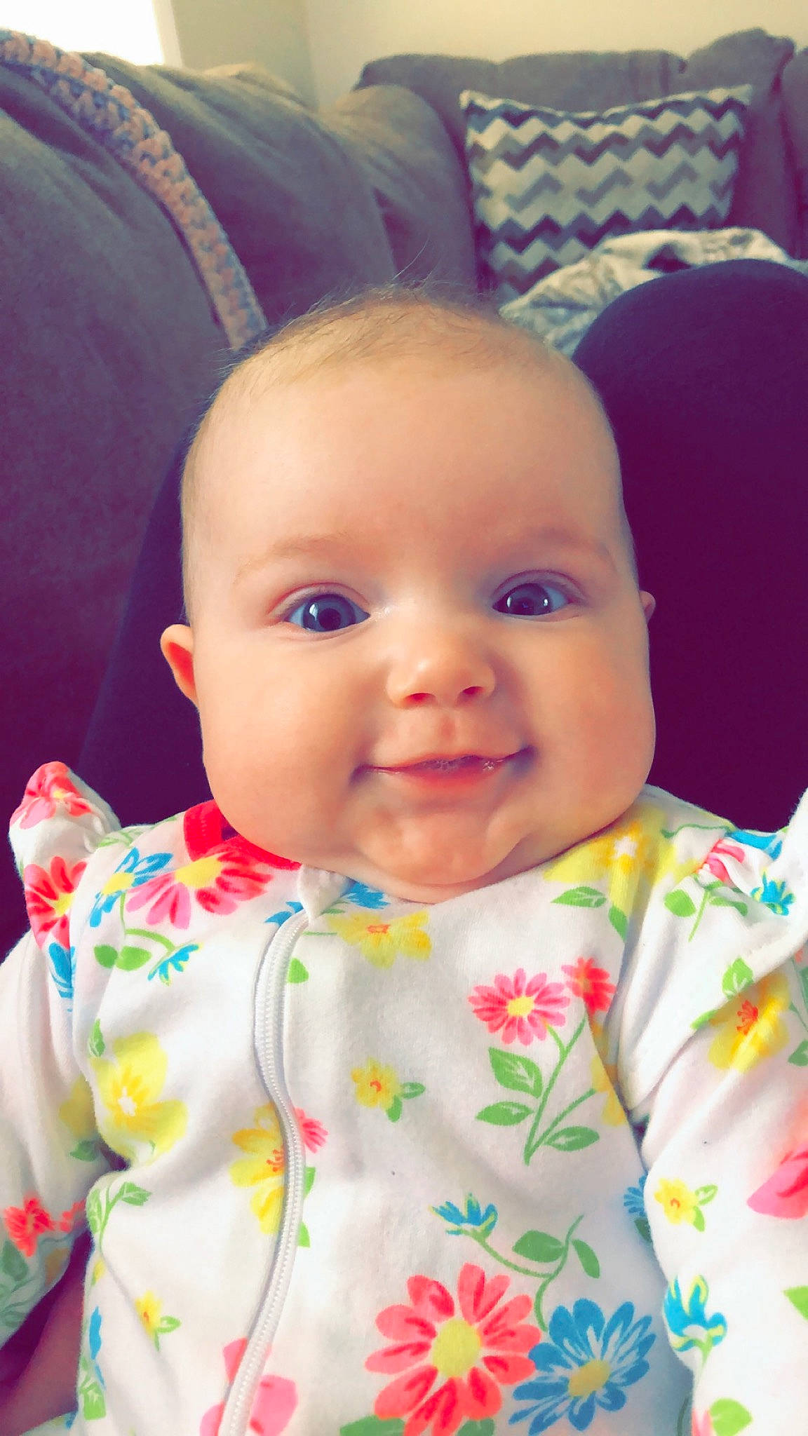 Evie joined the competition — help win amazing prizes! baby, beauty, cheek, child, chin, close_up, eye, face, forehead, head, iris, joy, lip, mouth, nose, organ, person, pink, skin, smile