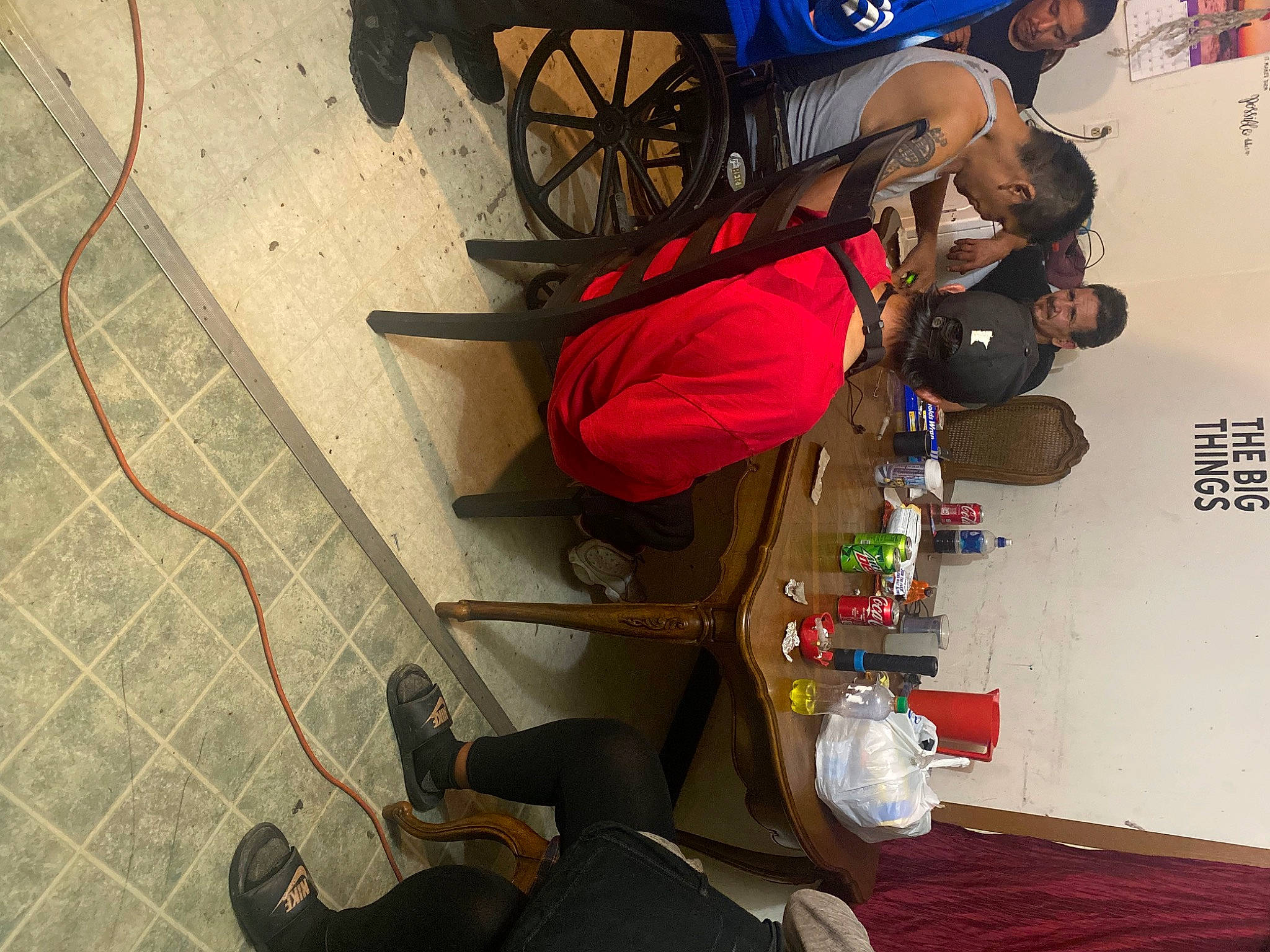 Adriel is registered to the contest to win money with this photo: adventure, boot, carmine, chair, concrete, eyewear, flooring, fun, hat, jeans, luggage_and_bags, pattern, person, recreation, room, sneakers, visual_arts, walking_shoe, wire, wood