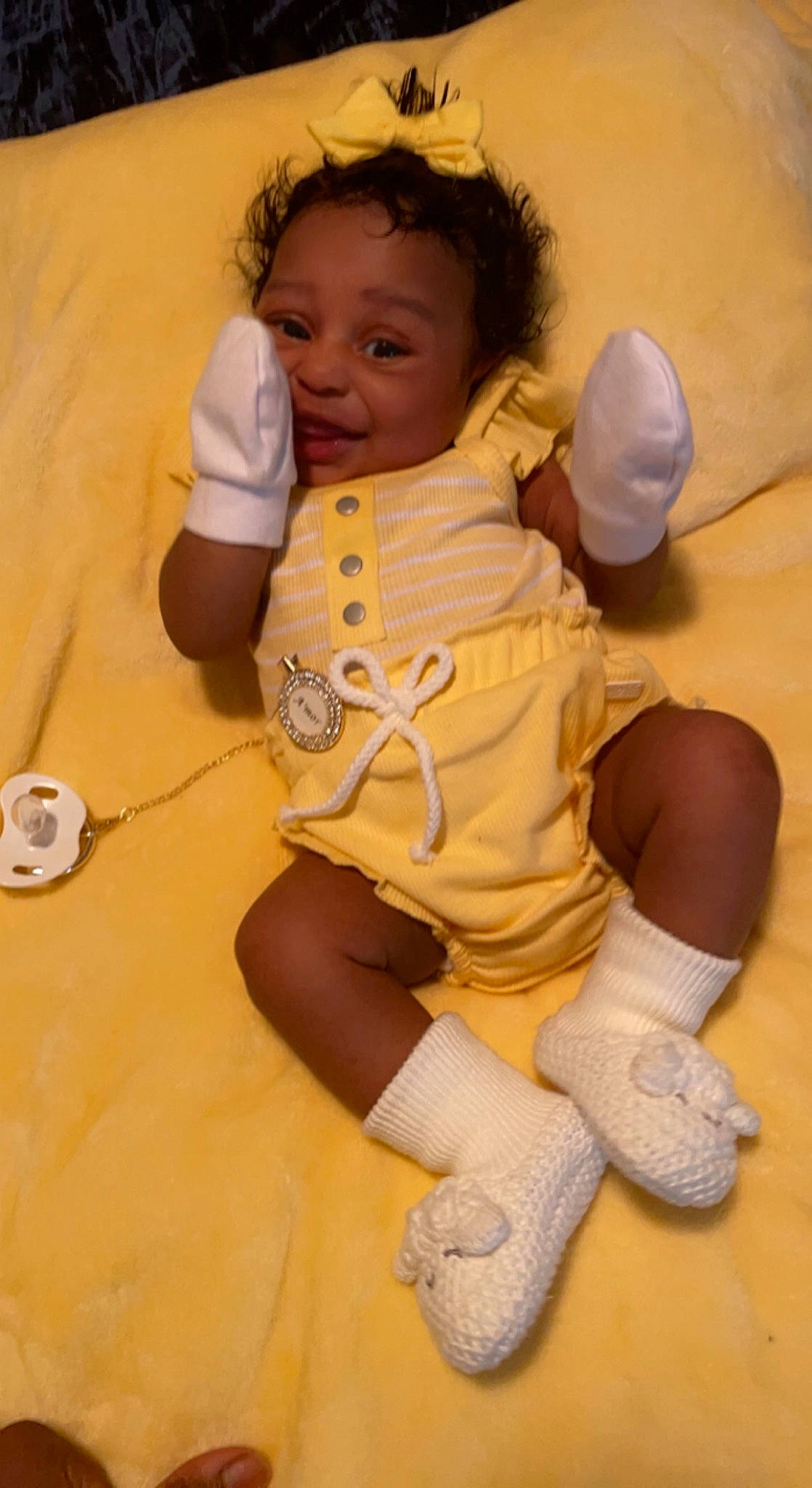 Marleigh is registered to the contest to win money with this photo: arm, baby, baby_toddler_clothing, cheek, child, comfort, finger, flooring, foot, fun, happy, head, human_leg, knee, person, skin, sleeve, thigh, thumb, toddler