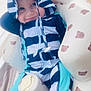William joined the competition — help win amazing prizes! toddler, child, smiling, hooded_swimsuit, striped_clothing, inflatable_seat, bear_pattern, summer, outdoor, relaxed, cute, baby, playful, seat, water_toy, infant, sun_protection, blue_clothing, white_background, portrait