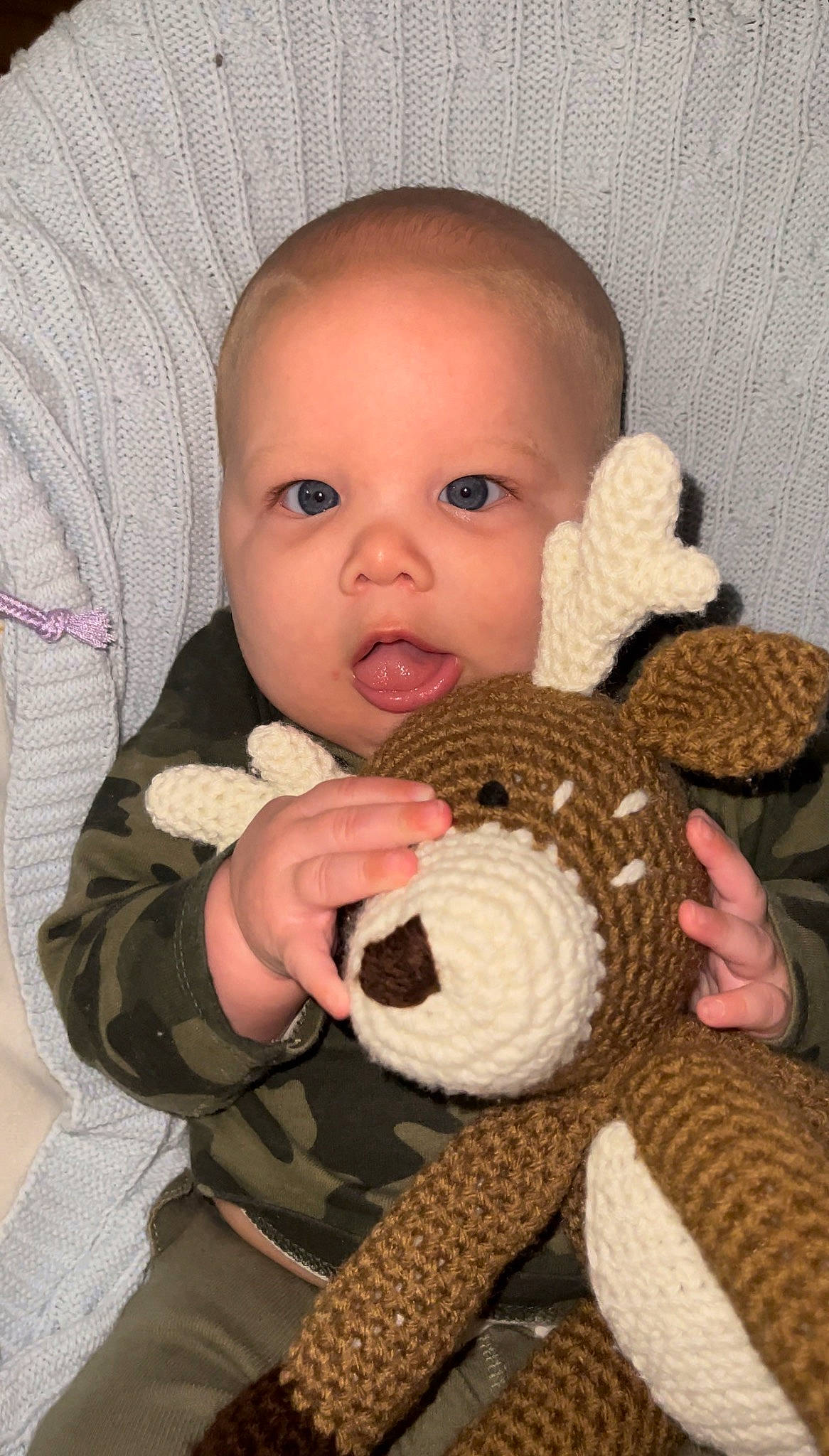 Layton is registered to the contest to win money with this photo: baby, baby_sleeping, baby_toddler_clothing, cheek, child, comfort, doll, eye, fawn, headgear, human_body, nose, organ, outerwear, person, product, skin, sleeve, textile, thumb