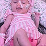 Mia is registered to the contest to win money with this photo: adorable, baby, child, closeup, cute, floral_pattern, girl, headband, healthcare, indoor, infant, medical_tape, nasal_tube, pillow, pink_dress, resting, sleepy, small_feet, small_hand, soft_lighting