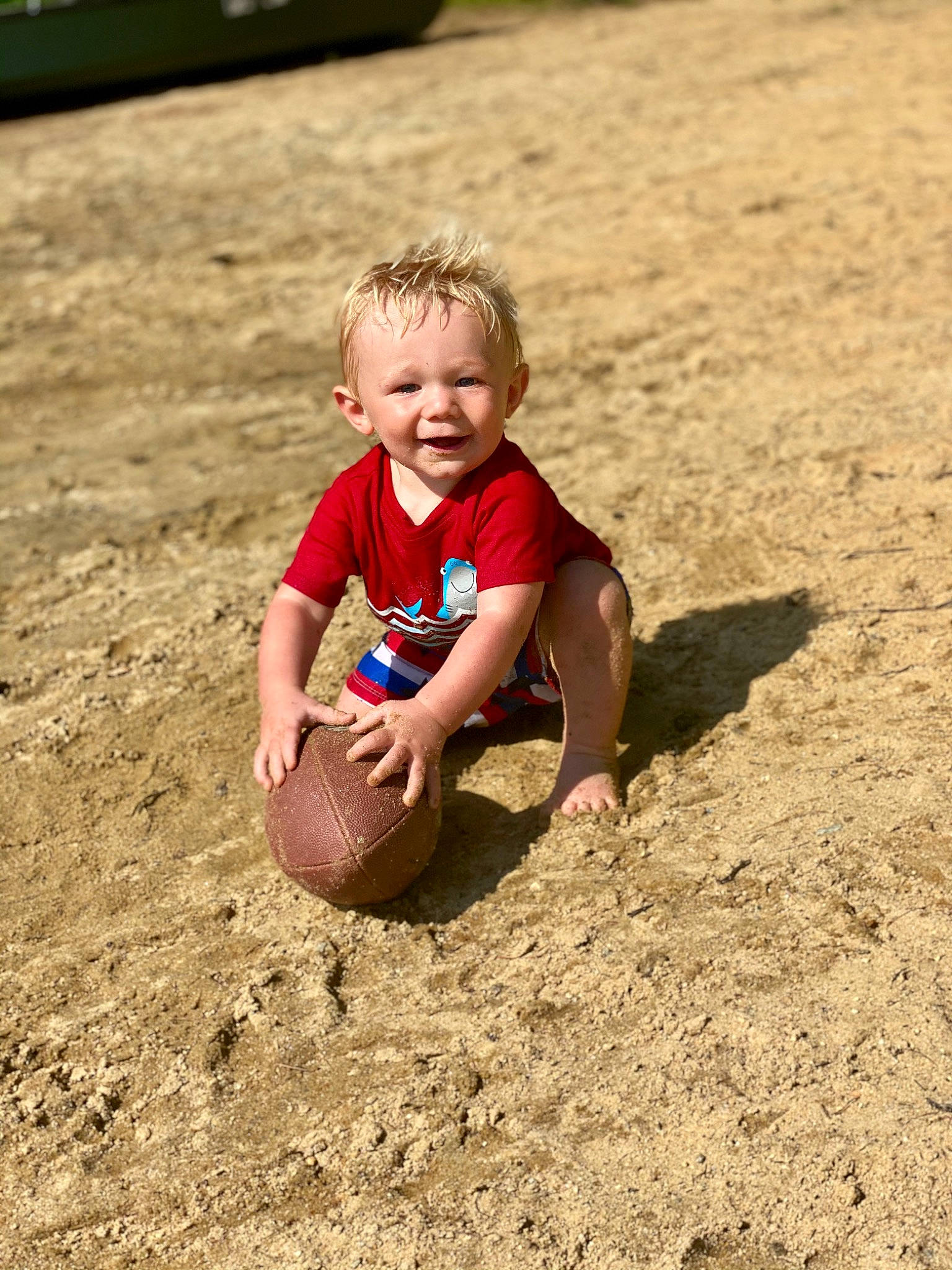 Brysen is registered to the contest to win money with this photo: child, fun, joy, leisure, mud, person, play, recreation, sand, smile, soil, summer, toddler, vacation