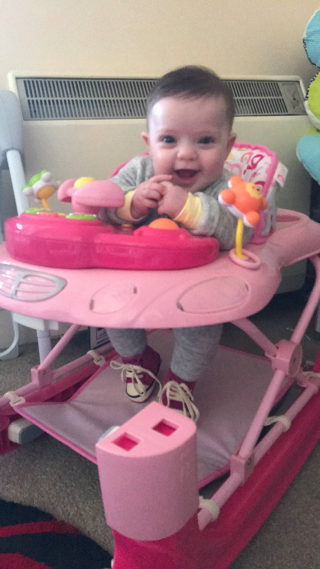 Harriet joined the competition — help win amazing prizes! baby, baby_products, baby_toys, chair, child, furniture, person, pink, play, product, toddler, toy