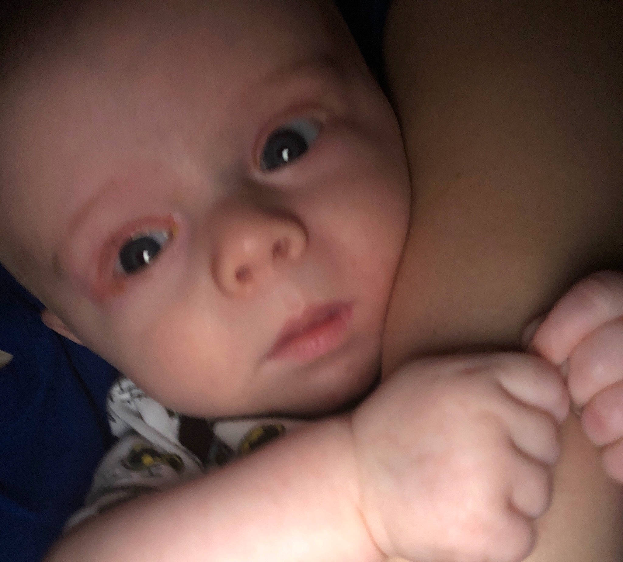 Allan joined the competition — help win amazing prizes! cheek, child, chin, close_up, ear, eye, face, finger, forehead, hand, head, infant, iris, lip, mouth, nail, nose, person, skin, smile