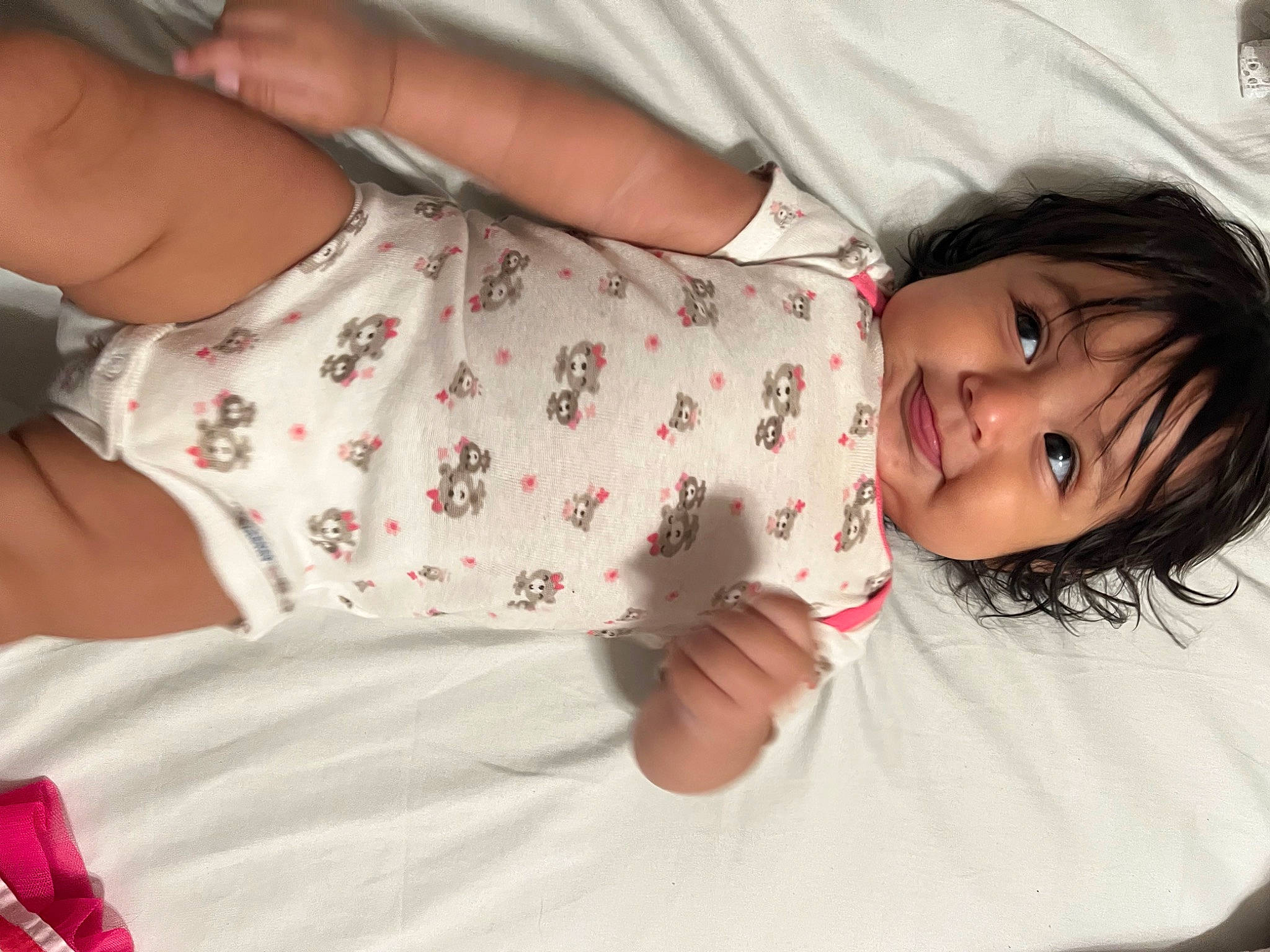 Emilia is registered to the contest to win money with this photo: arm, baby, baby_sleeping, baby_toddler_clothing, cheek, comfort, elbow, finger, gesture, hand, happy, human_body, mouth, nail, nose, person, pink, skin, sleeve, smile