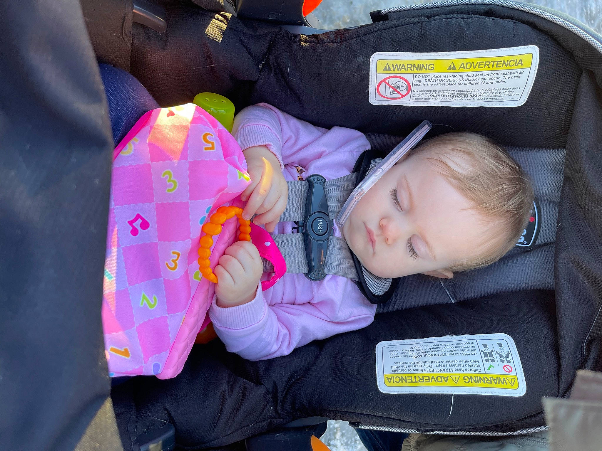 Braylynn joined the competition — help win amazing prizes! auto_part, baby, baby_carriage, baby_in_car_seat, baby_products, baby_safety, baby_toddler_clothing, car_seat, child, comfort, lap, person, sitting, sleep, toddler