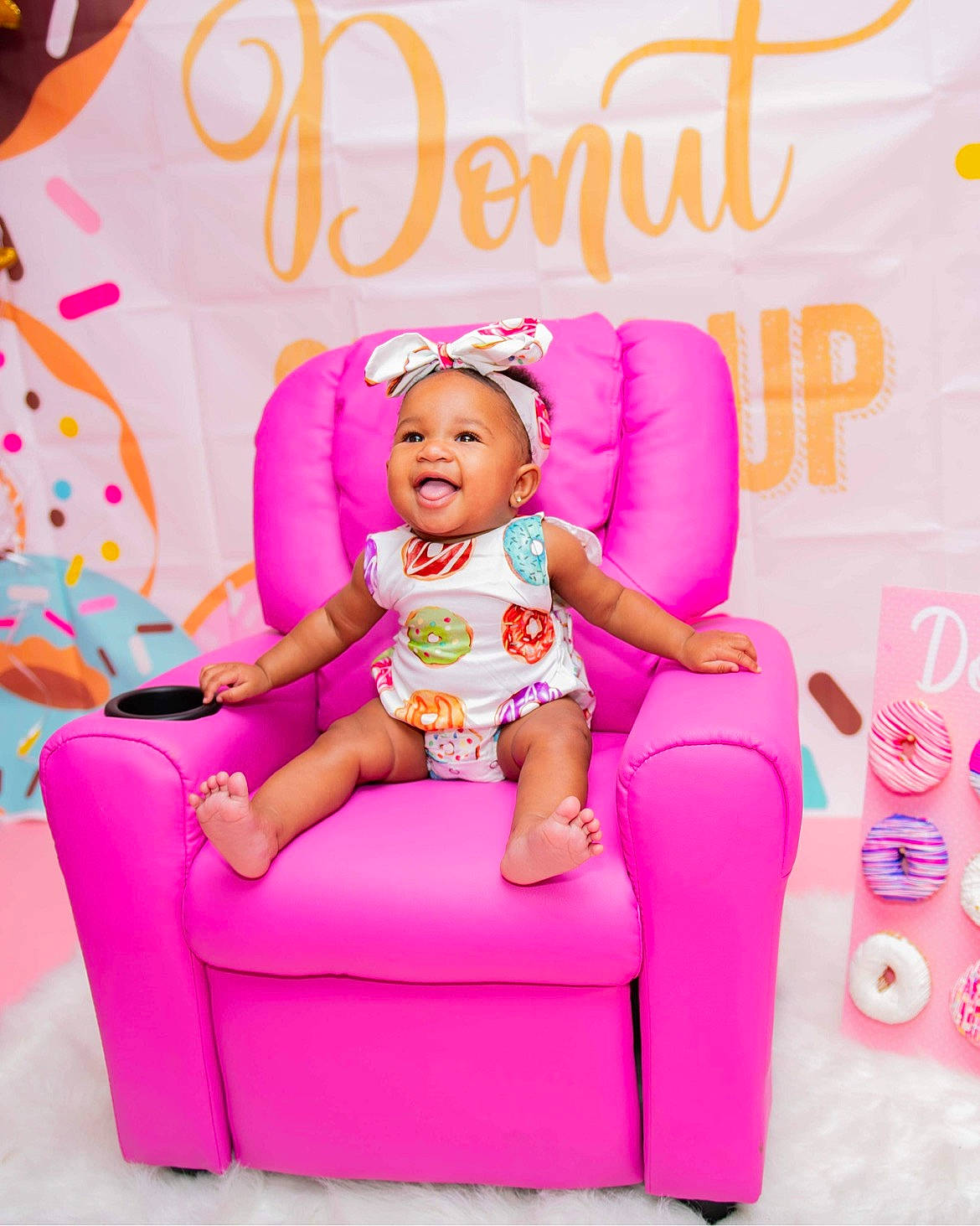 Alaiyah joined the competition — help win amazing prizes! baby_toddler_clothing, headwear, magenta, peach, person, pink, toy