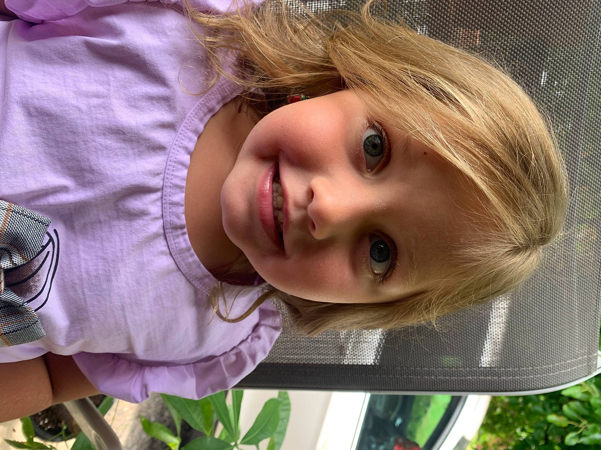 Alannah is registered to the contest to win money with this photo: brown_hair, cheek, child, chin, eyebrow, eyelash, fun, grass, happy, iris, joy, lip, mouth, nose, person, photograph, plant, skin, smile, snapshot