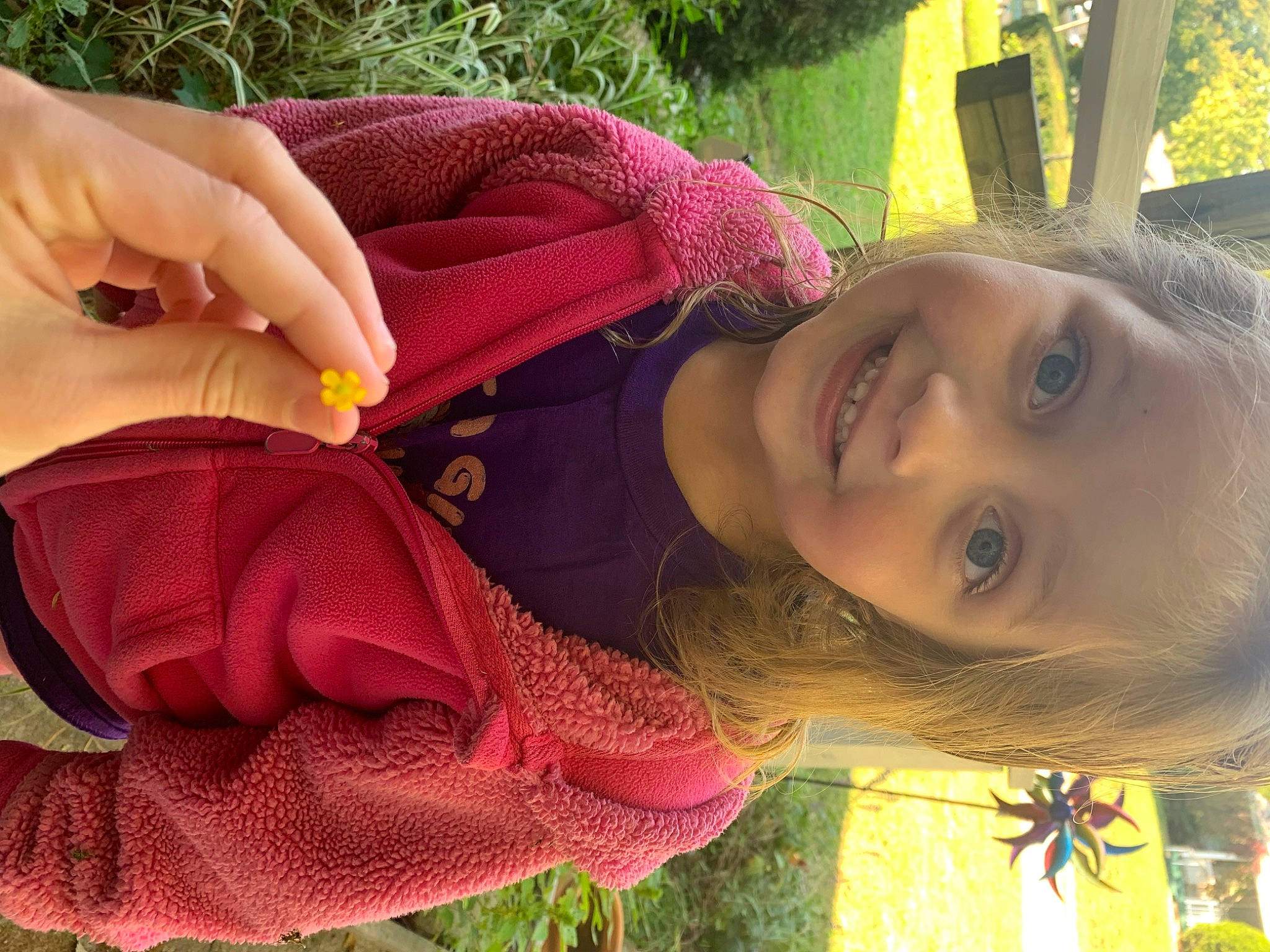 Alannah joined the competition — help win amazing prizes! cool, eye, eyelash, face, grass, green, happy, head, joy, leisure, lip, mouth, neck, organ, people_in_nature, person, pink, plant, skin, smile