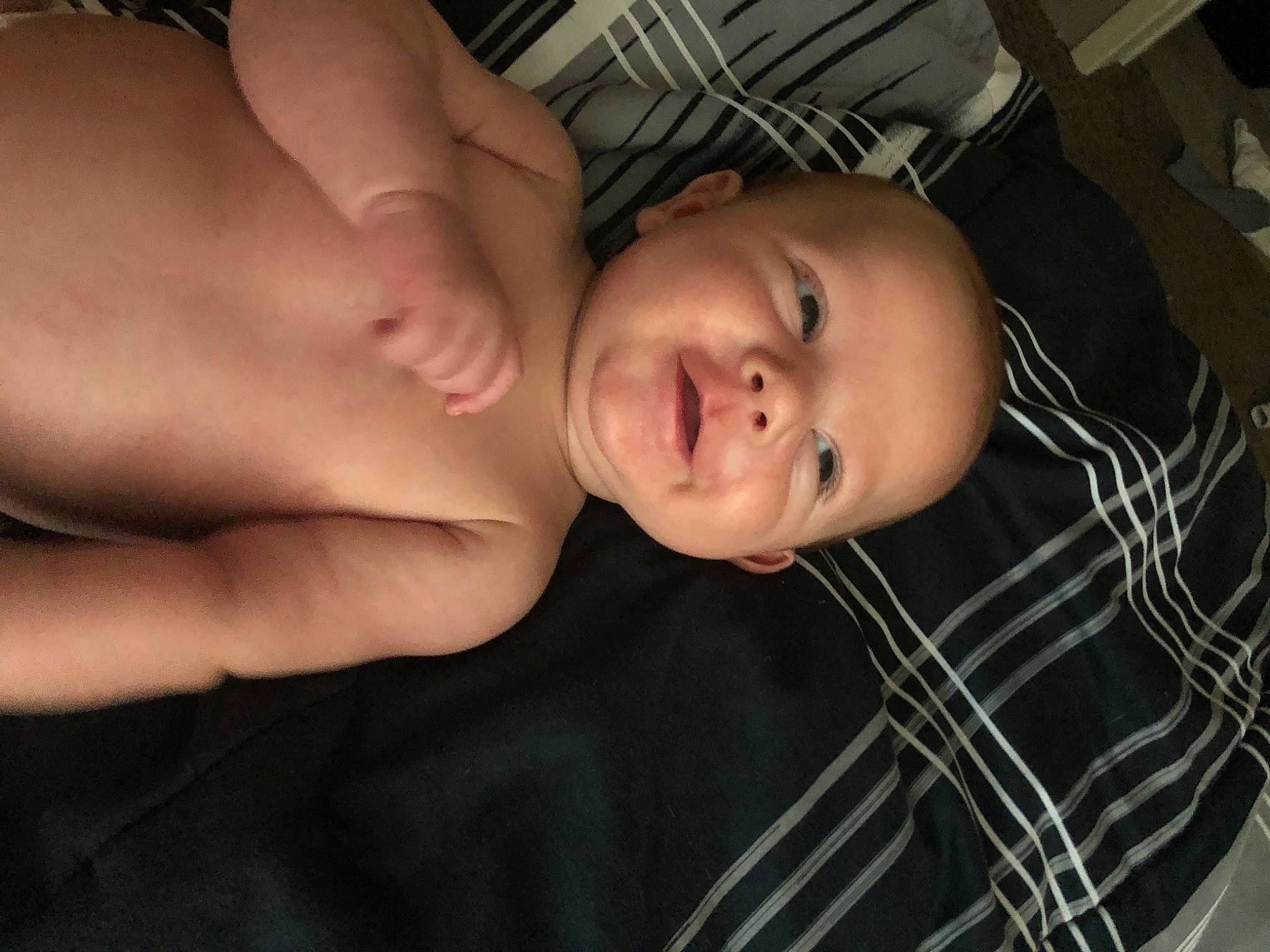 Malikai is registered to the contest to win money with this photo: abdomen, baby_toddler_clothing, barechested, cheek, chest, child, chin, eyebrow, human, joint, lip, muscle, neck, organ, pattern, person, plaid, skin, tartan, toddler