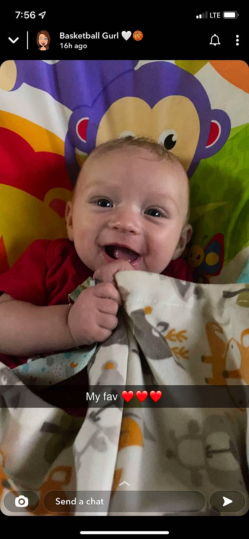 Luca is registered to the contest to win money with this photo: baby, baby_laughing, baby_products, baby_toddler_clothing, cheek, child, event, face, fun, gesture, happy, iris, linens, nose, person, photo_caption, photograph, product, smile, snapshot