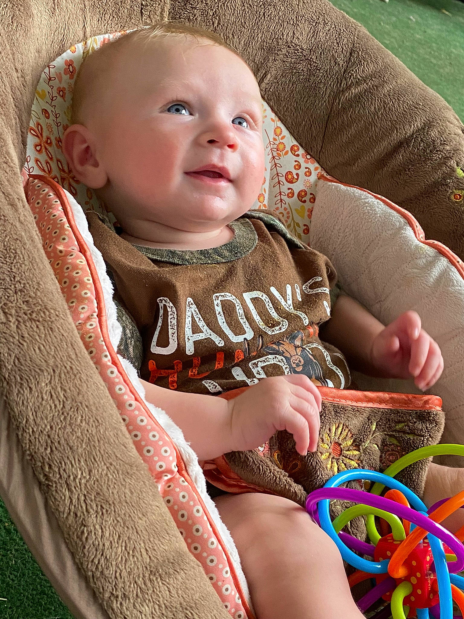 Luca joined the competition — help win amazing prizes! baby, baby_toddler_clothing, beauty, cheek, child, comfort, cool, finger, fun, grass, happy, iris, lap, lip, pattern, person, product, sitting, skin, textile