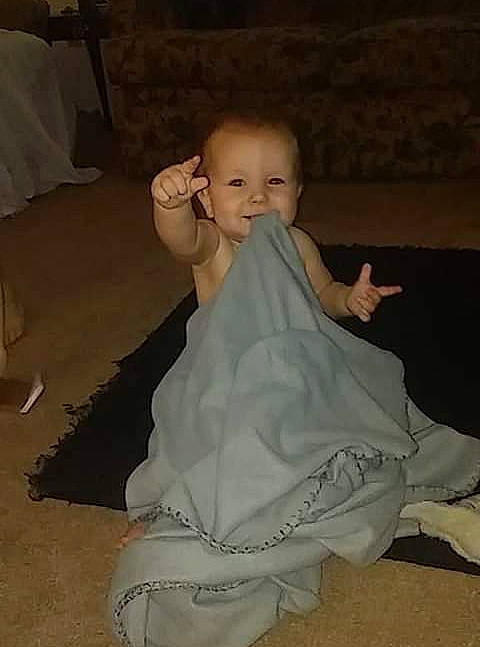 Carson joined the competition — help win amazing prizes! baby, child, person, sitting, toddler