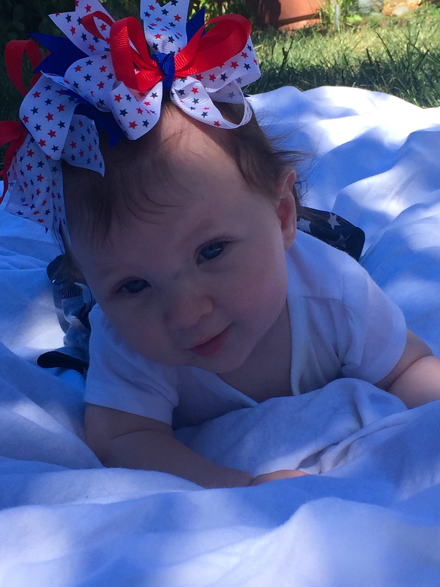 Christina joined the competition — help win amazing prizes! baby, blue, child, ear, face, fashion_accessory, fun, hair_accessory, head, headband, headgear, headpiece, iris, person, pink, plant, smile, toddler