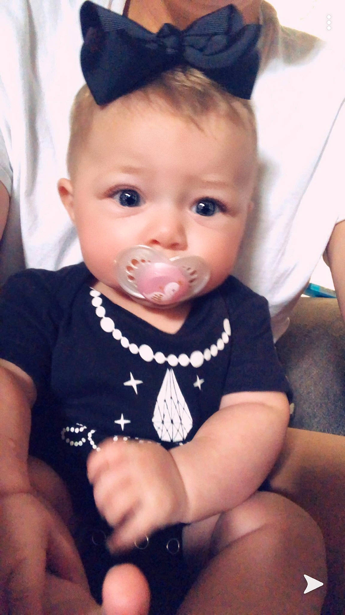 Mia joined the competition — help win amazing prizes! baby, black_hair, cheek, child, ear, eyebrow, face, forehead, head, headgear, lip, nose, person, skin, smile, toddler