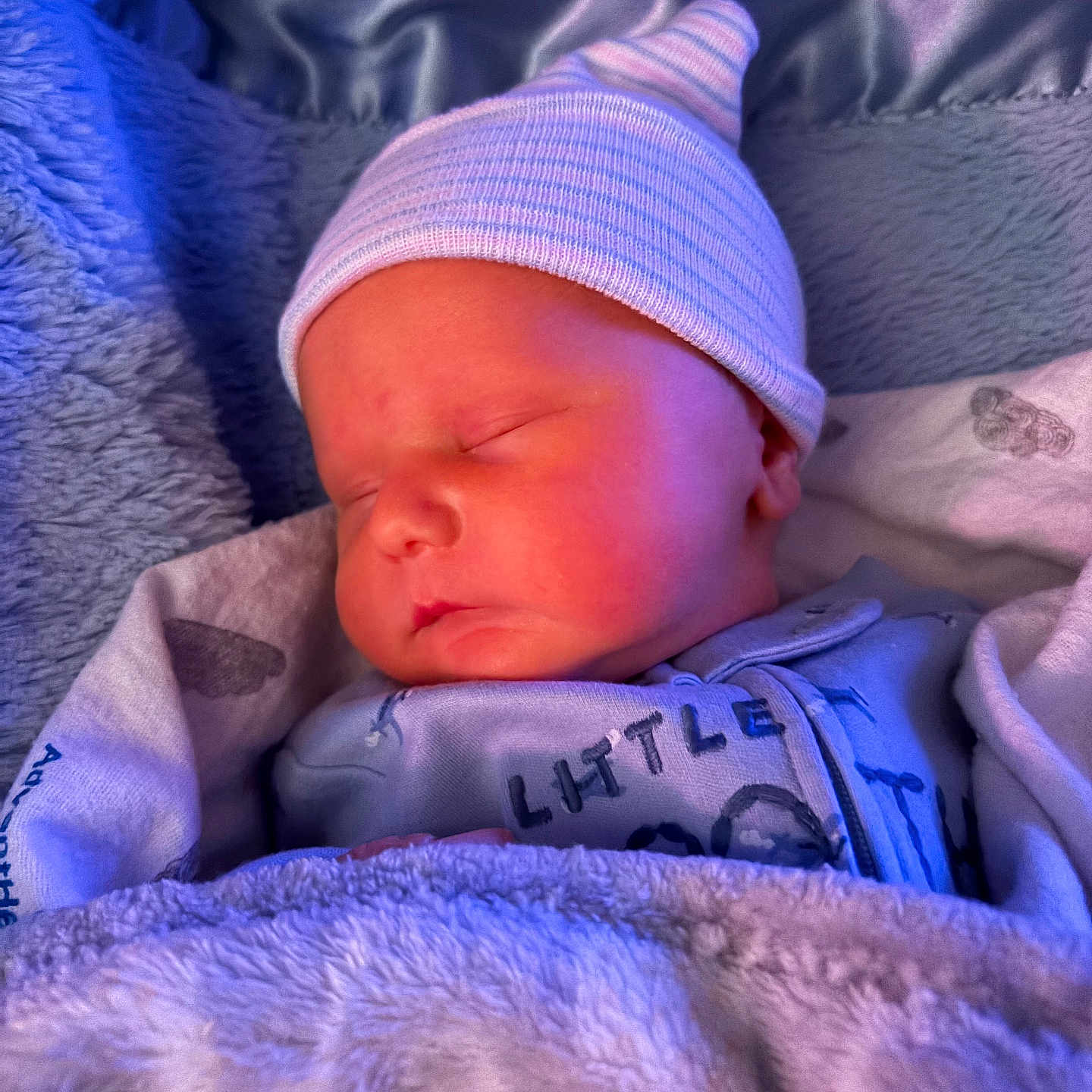 Colson joined the competition — help win amazing prizes! baby, bedding, blanket, cheeks, close_up, cozy, face, hand, hat, infant, knit_hat, newborn, nursery, onesie, peaceful, portrait, sleeping, sleepwear, soft_texture, swaddle