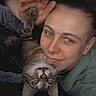 Espoir participe au concours pour gagner de l'argent avec cette photo : abyssinian, adult, animal, baby, bodypart, cat, face, female, finger, hand, happy, head, kitten, manx, person, pet, photography, portrait, smile, woman