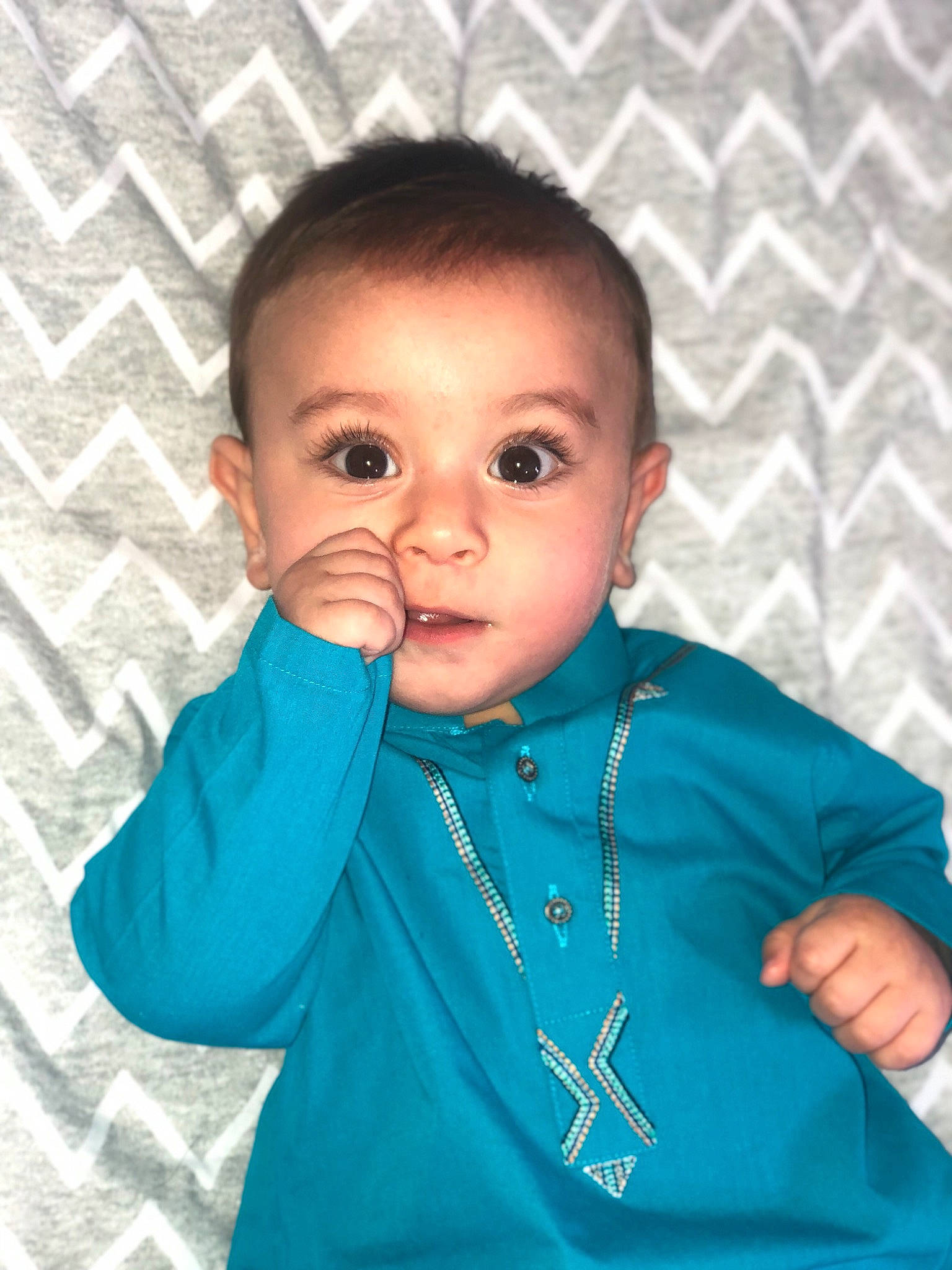 Harris joined the competition — help win amazing prizes! baby, blue, cheek, child, chin, cool, eye, face, forehead, head, iris, lip, nose, outerwear, person, skin, sleeve, smile, toddler, turquoise