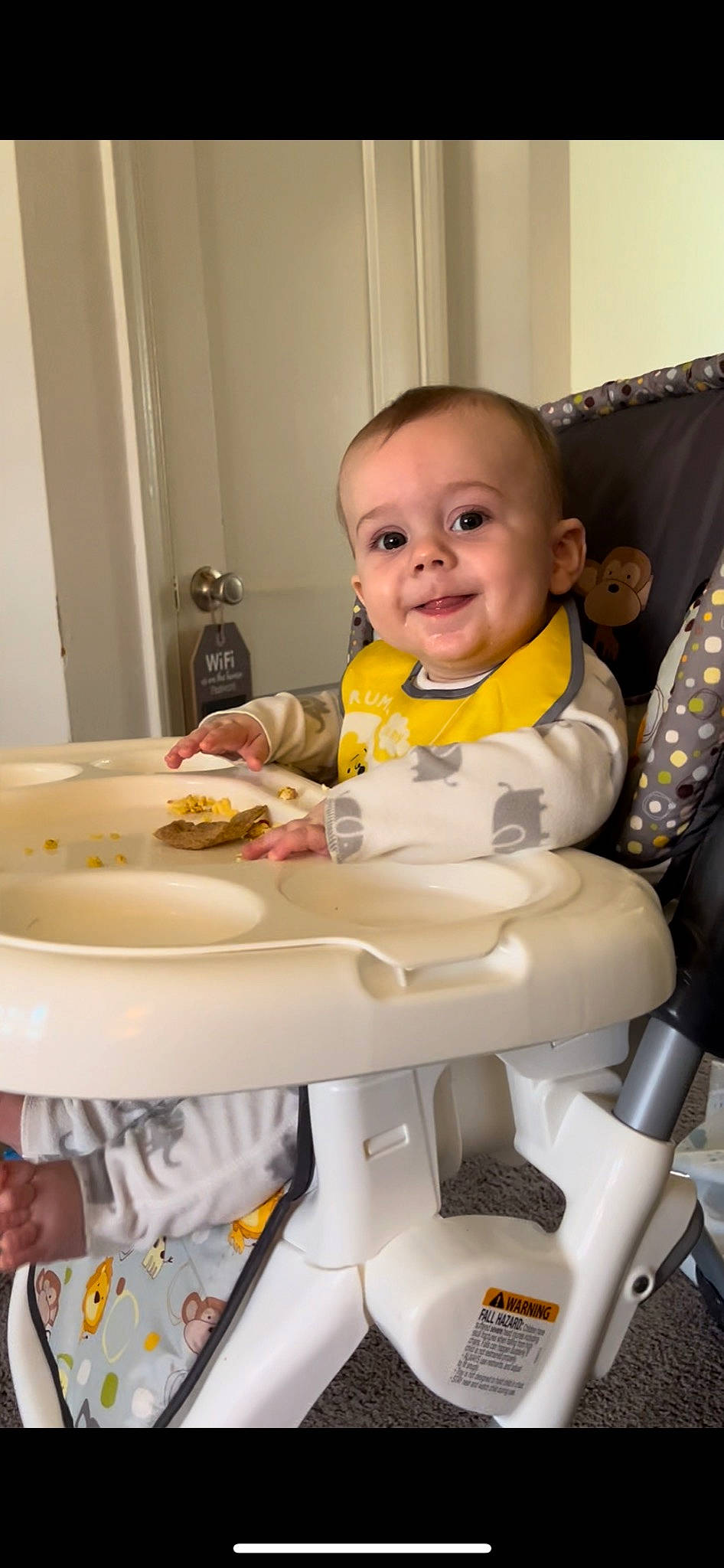 Reece joined the competition — help win amazing prizes! baby, baby_products, baby_safety, baby_toddler_clothing, car_seat, carmine, chair, child, comfort, comfort_food, curtain, finger, fun, joy, person, plastic, plate, room, sitting, smile
